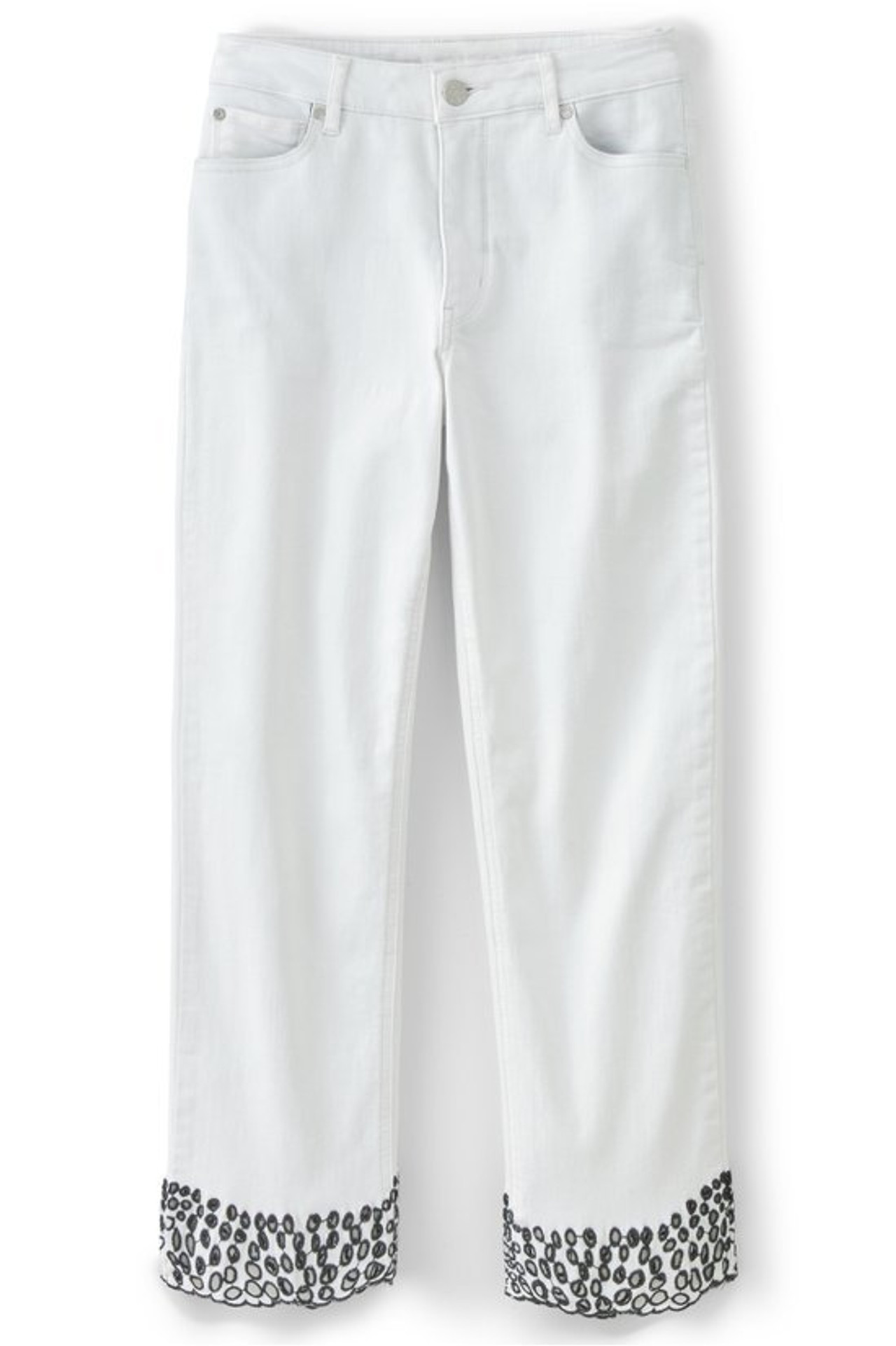 Solene Eyelet Denim Crop Jeans - Soft Surroundings Outlet