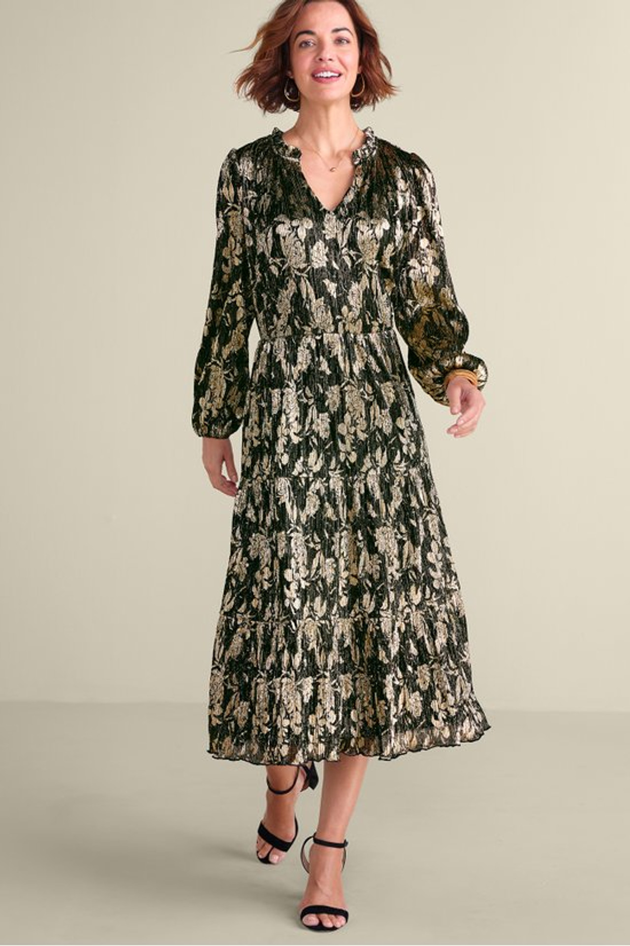 Jobelle Shimmer Midi Dress - Soft Surroundings Outlet
