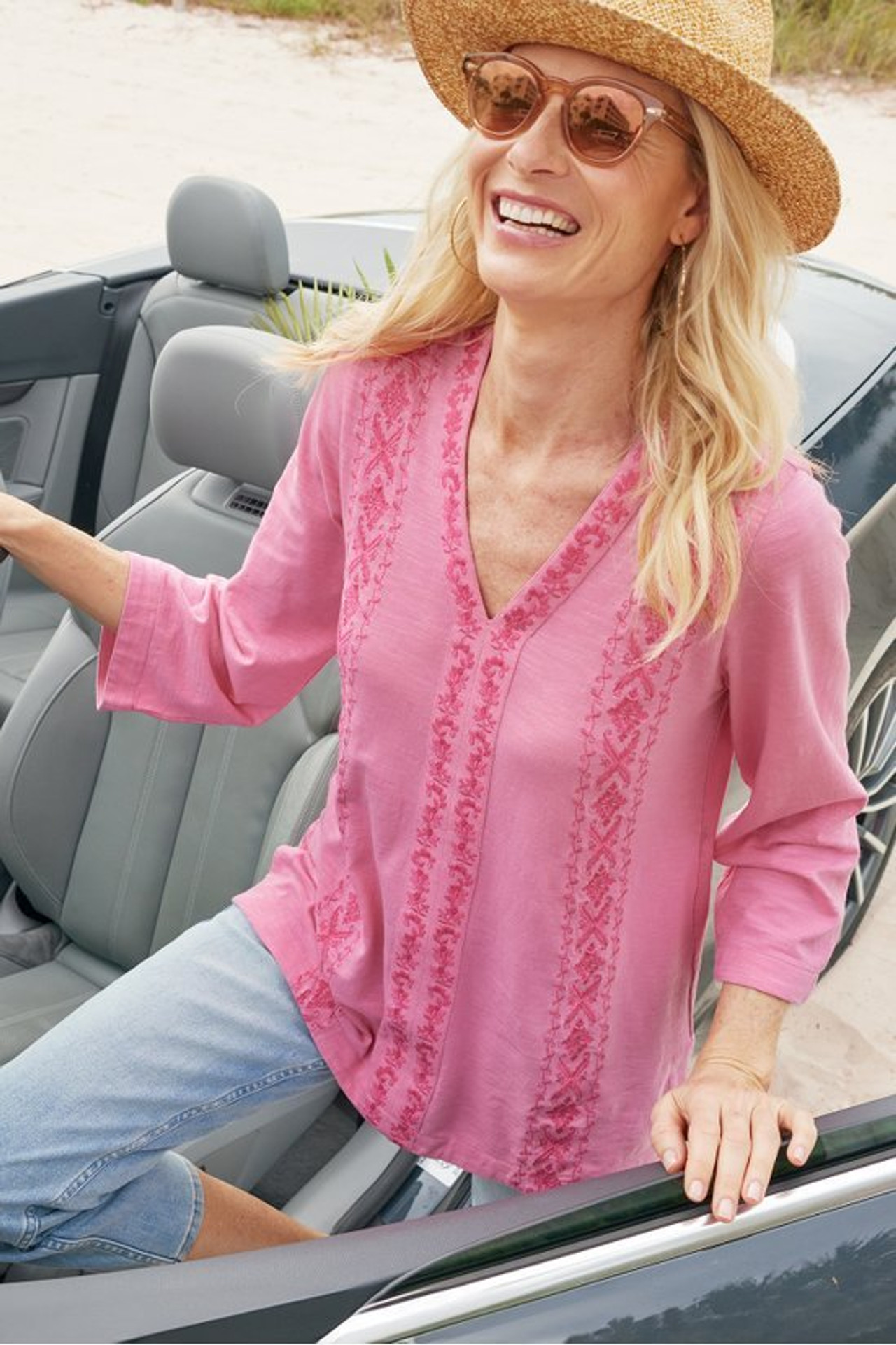 Ingrid Embroidered Tunic - Soft Surroundings Outlet