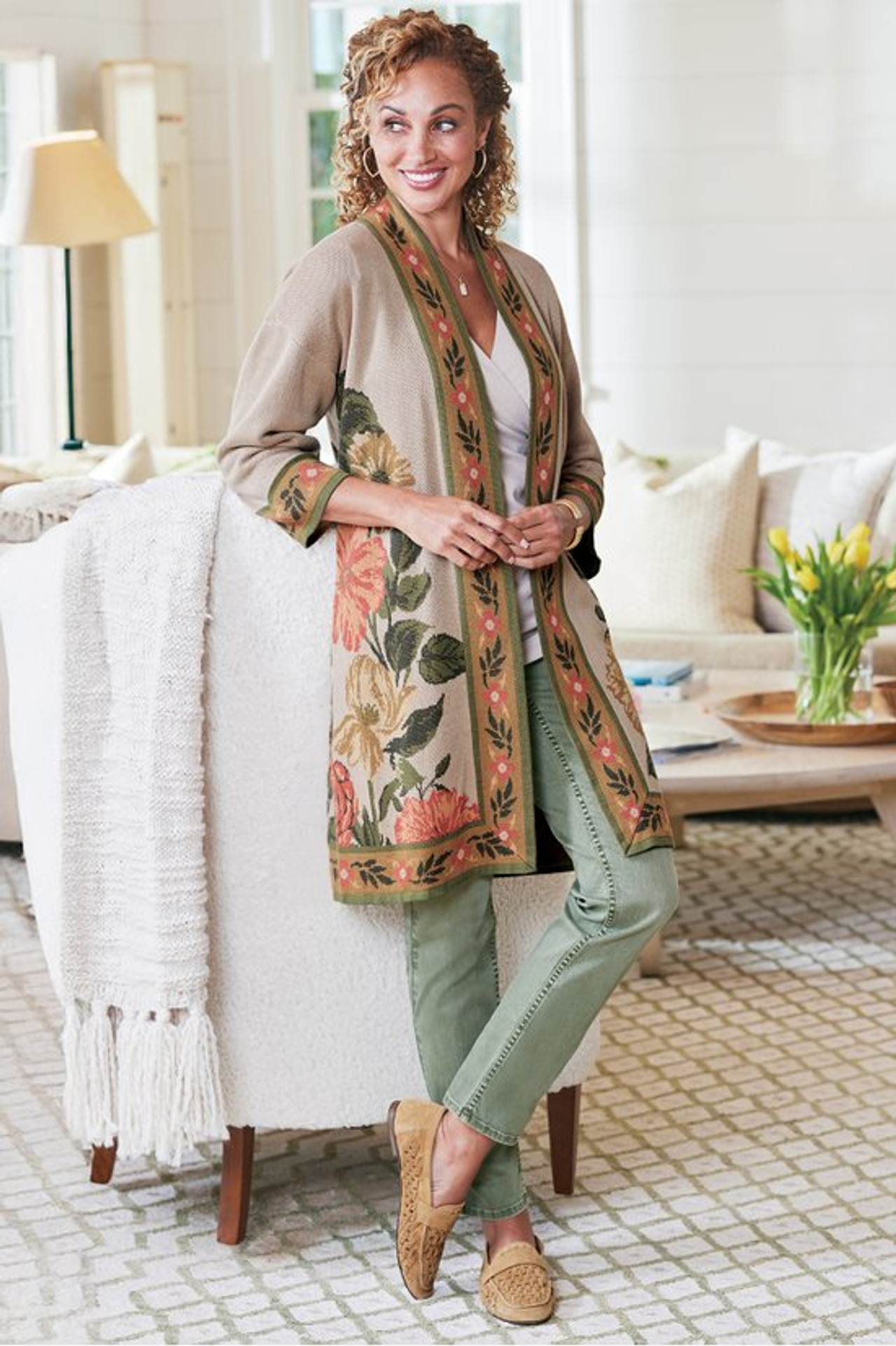 Moxie Jacquard Cardigan - Soft Surroundings Outlet