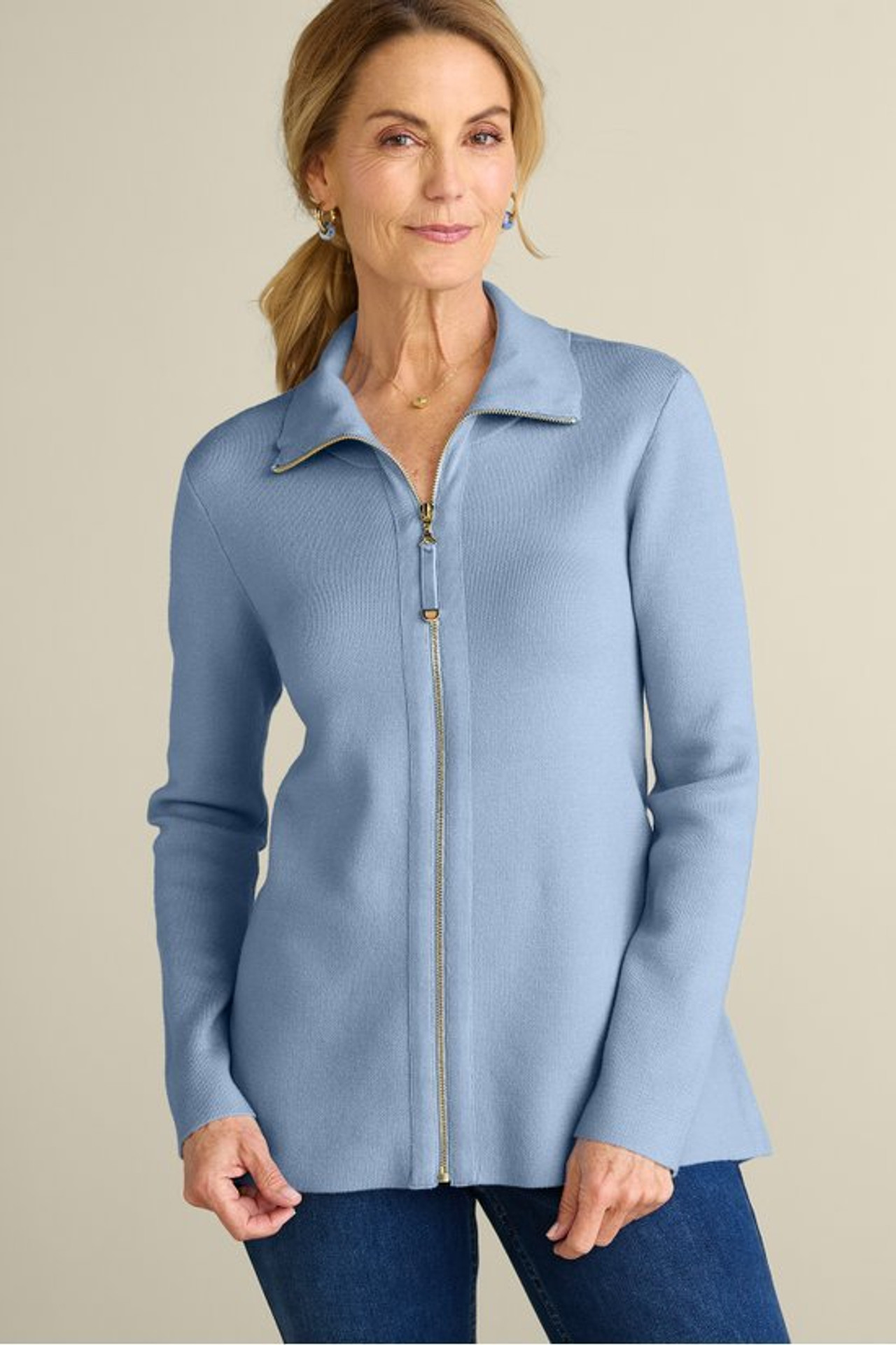 Meria Zip Cardi - Soft Surroundings Outlet