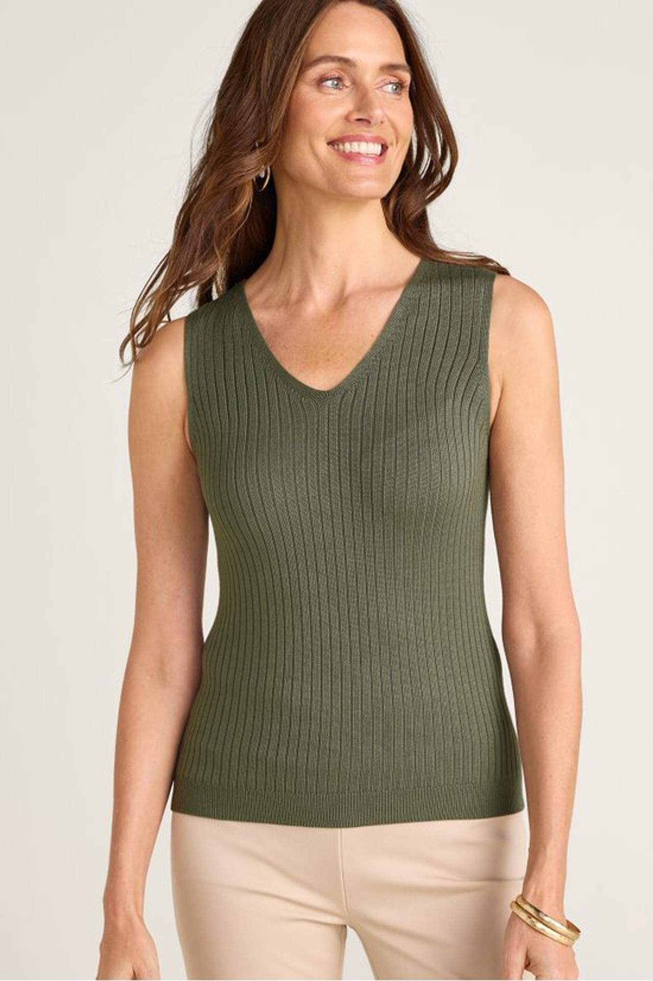 SoftEssential™ Ribbed Sweater Tank - Soft Surroundings Outlet