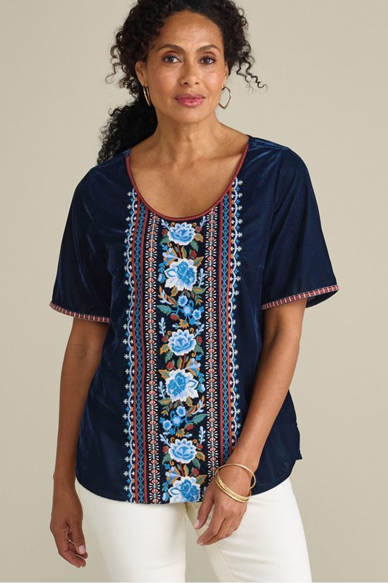 Lilian Velvet Top - Soft Surroundings Outlet