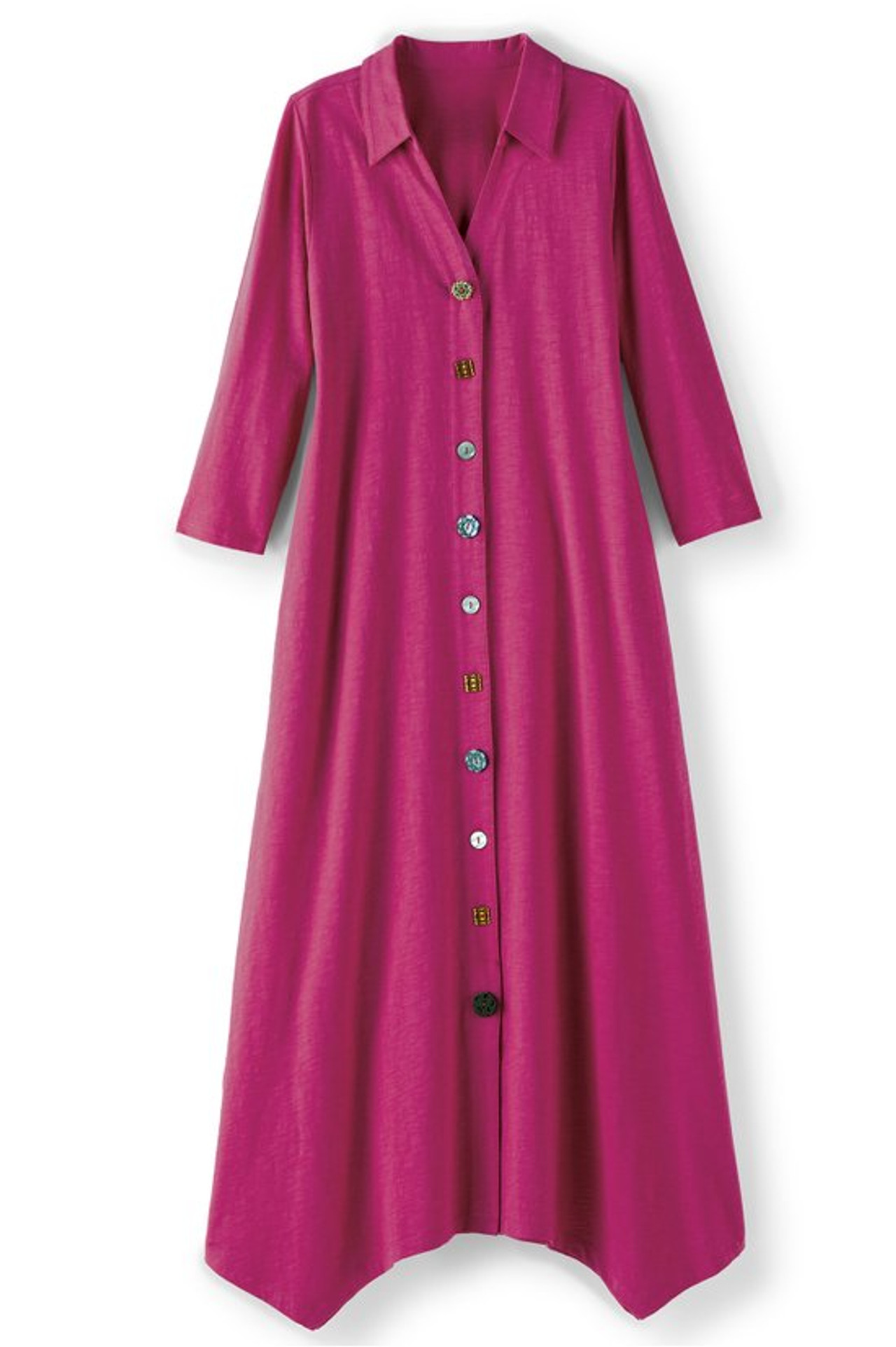 Danielle ¾ Sleeve Maxi Dress - Soft Surroundings Outlet
