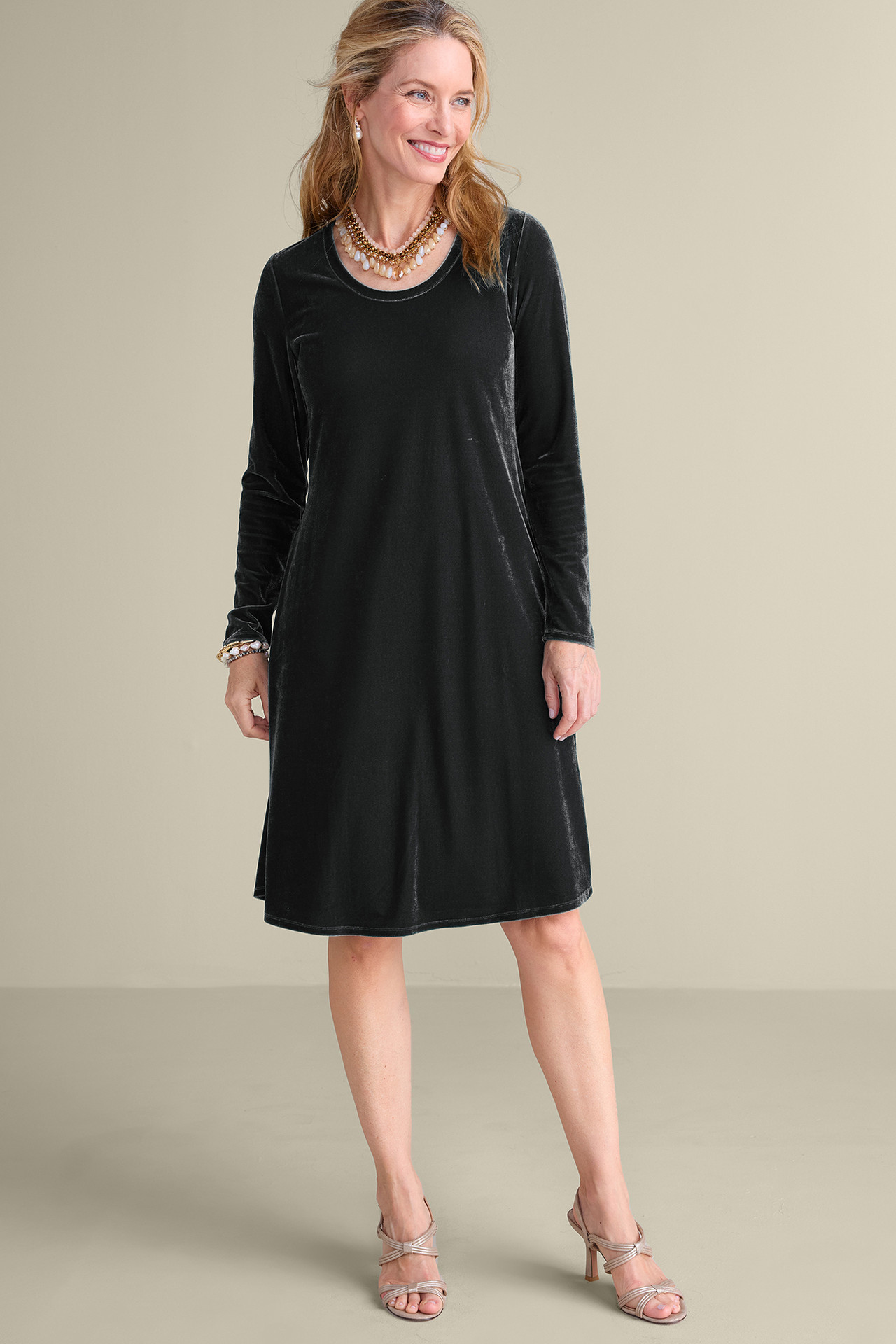 Short Santiago Velvet Dress - Soft Surroundings Outlet