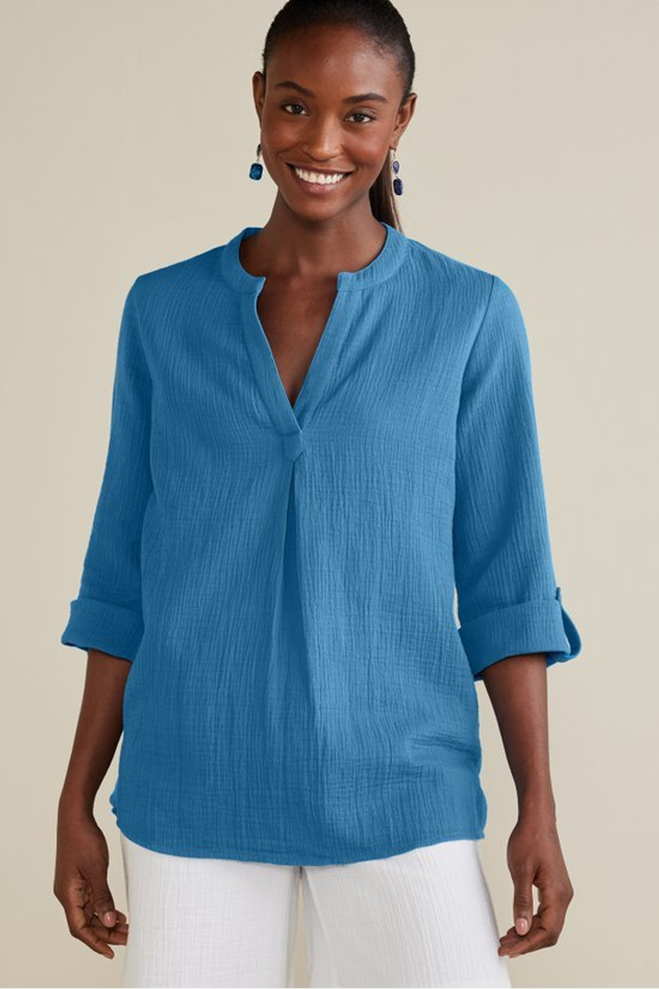 Marley Gauze Tunic - Soft Surroundings Outlet