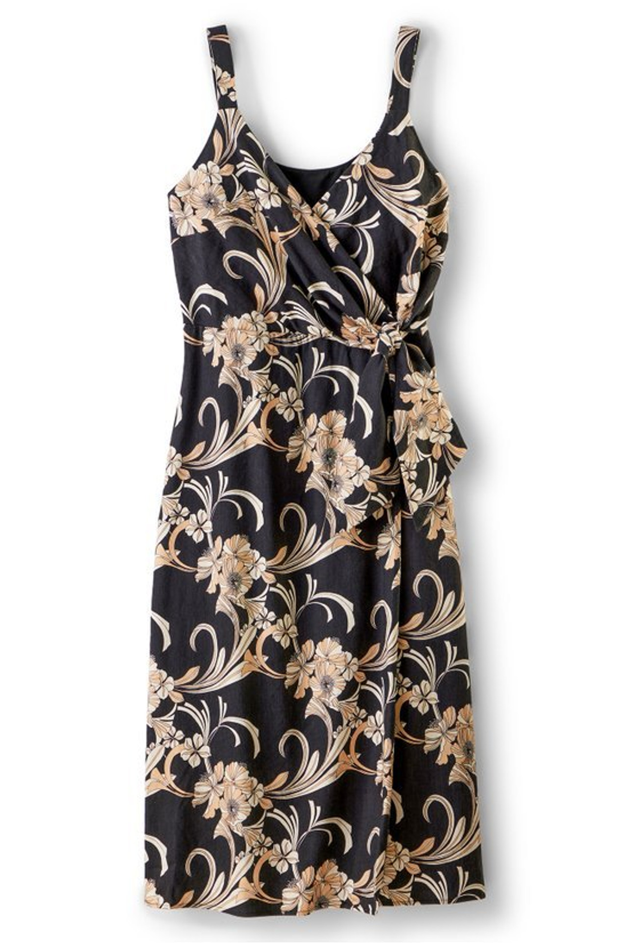Isla Stretch Linen Midi Dress - Soft Surroundings Outlet