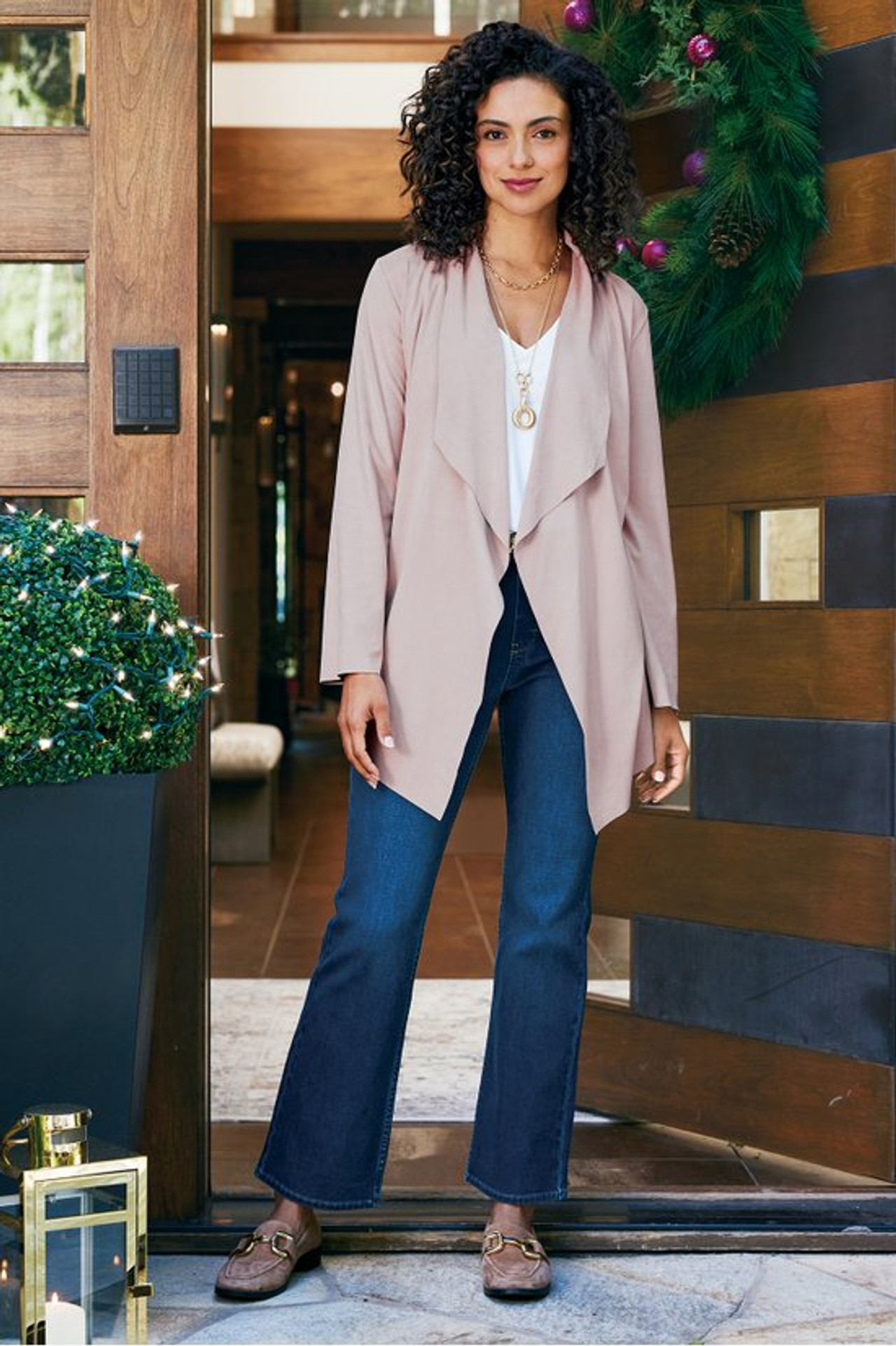 Shape Drape Faux Suede Jacket - Soft Surroundings Outlet