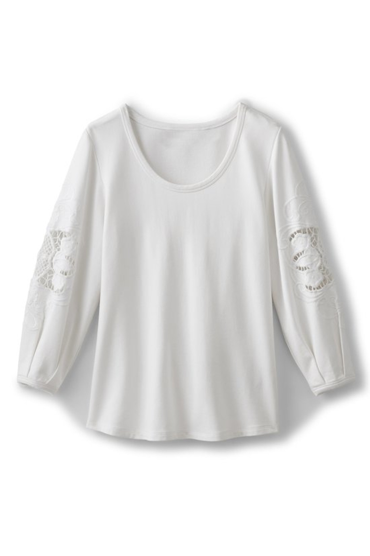 Charmaine Embroidered French Terry Top - Soft Surroundings Outlet