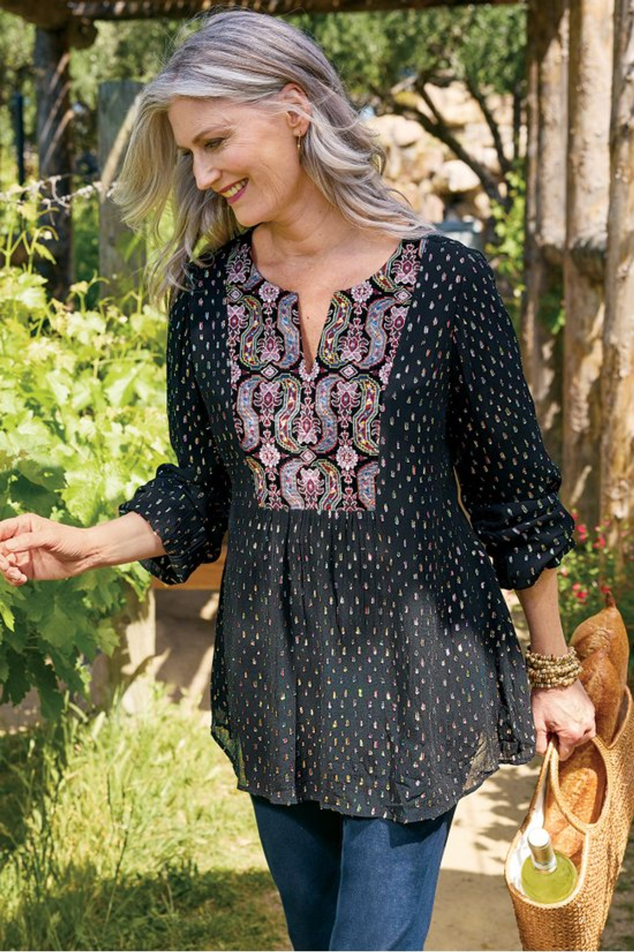 Wynn Shimmer Tunic - Soft Surroundings Outlet