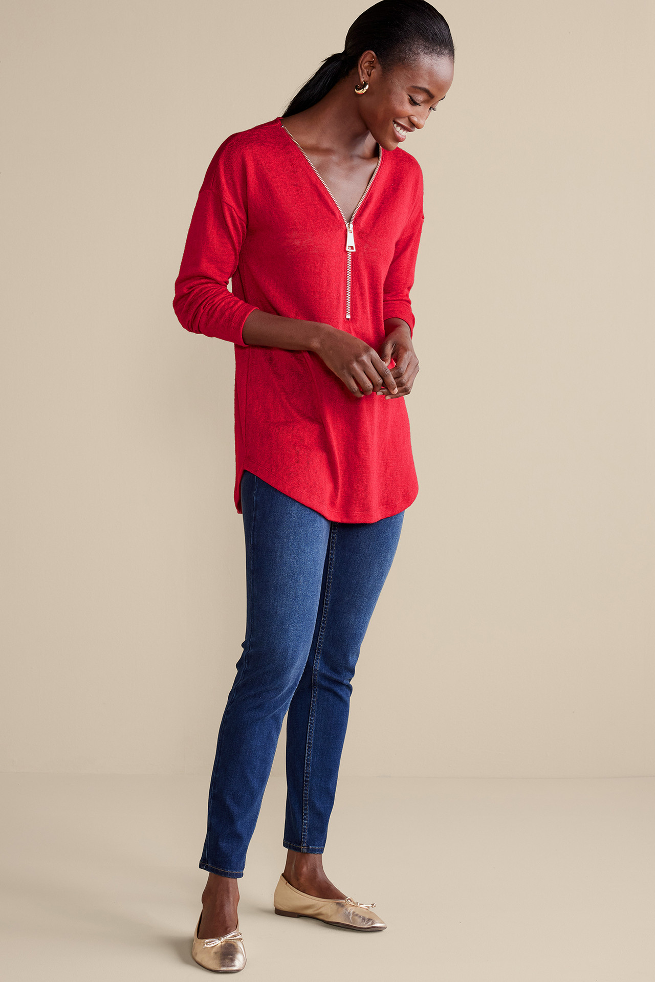 Valentina Zip Sweater - Soft Surroundings Outlet