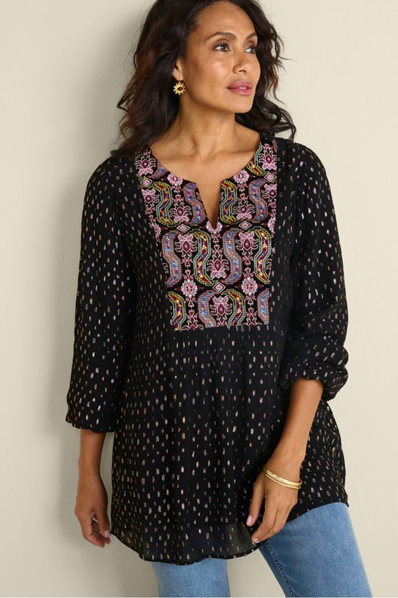 Wynn Shimmer Tunic - Soft Surroundings Outlet