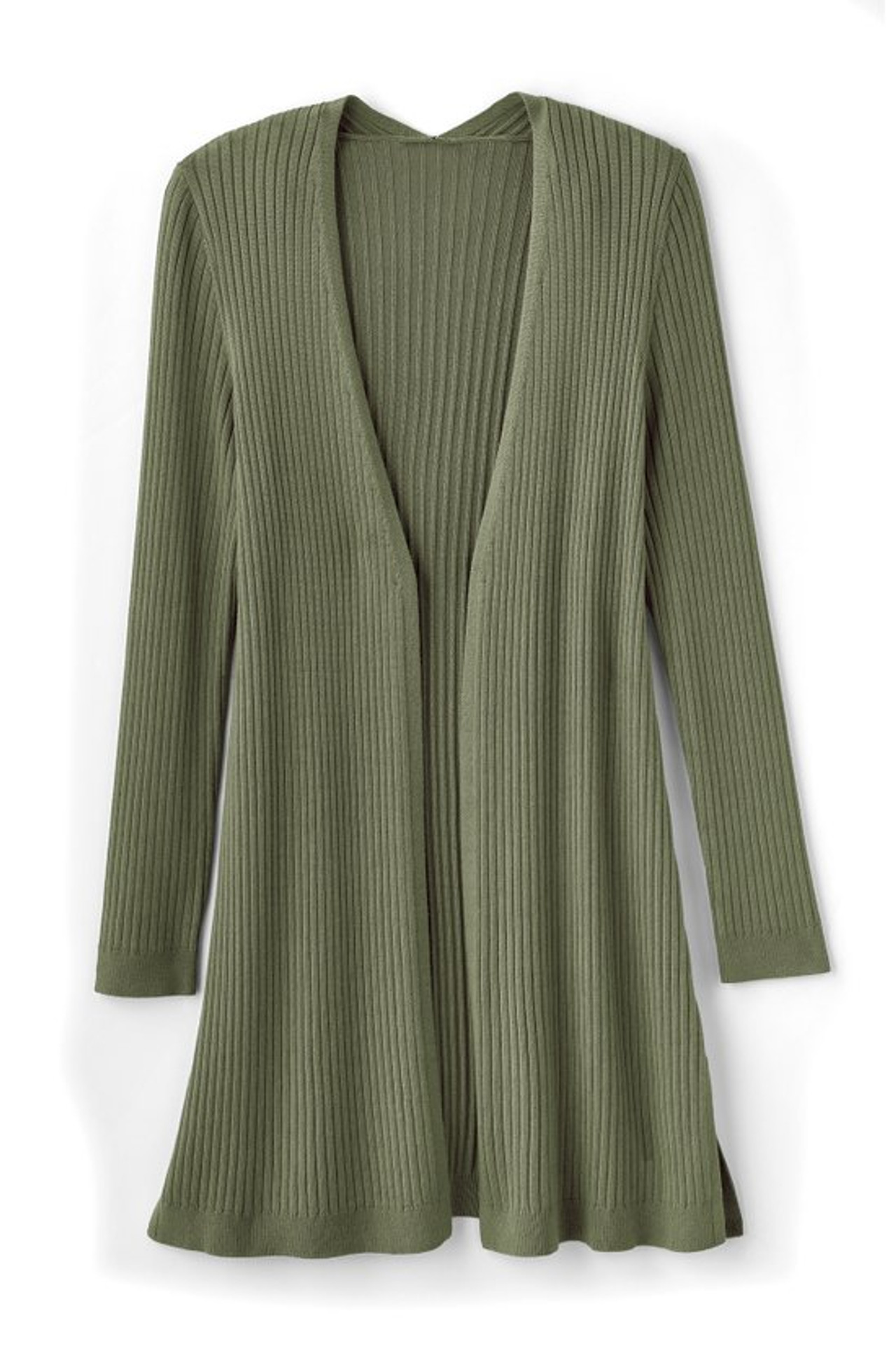 SoftEssential™ Ribbed Long Cardi - Soft Surroundings Outlet