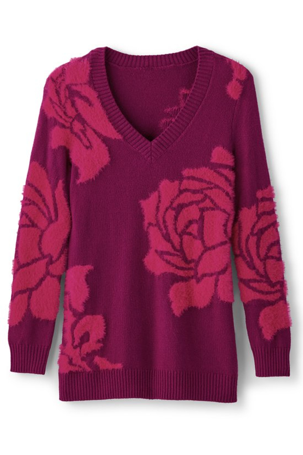 Isadora Eyelash Floral Sweater - Soft Surroundings Outlet