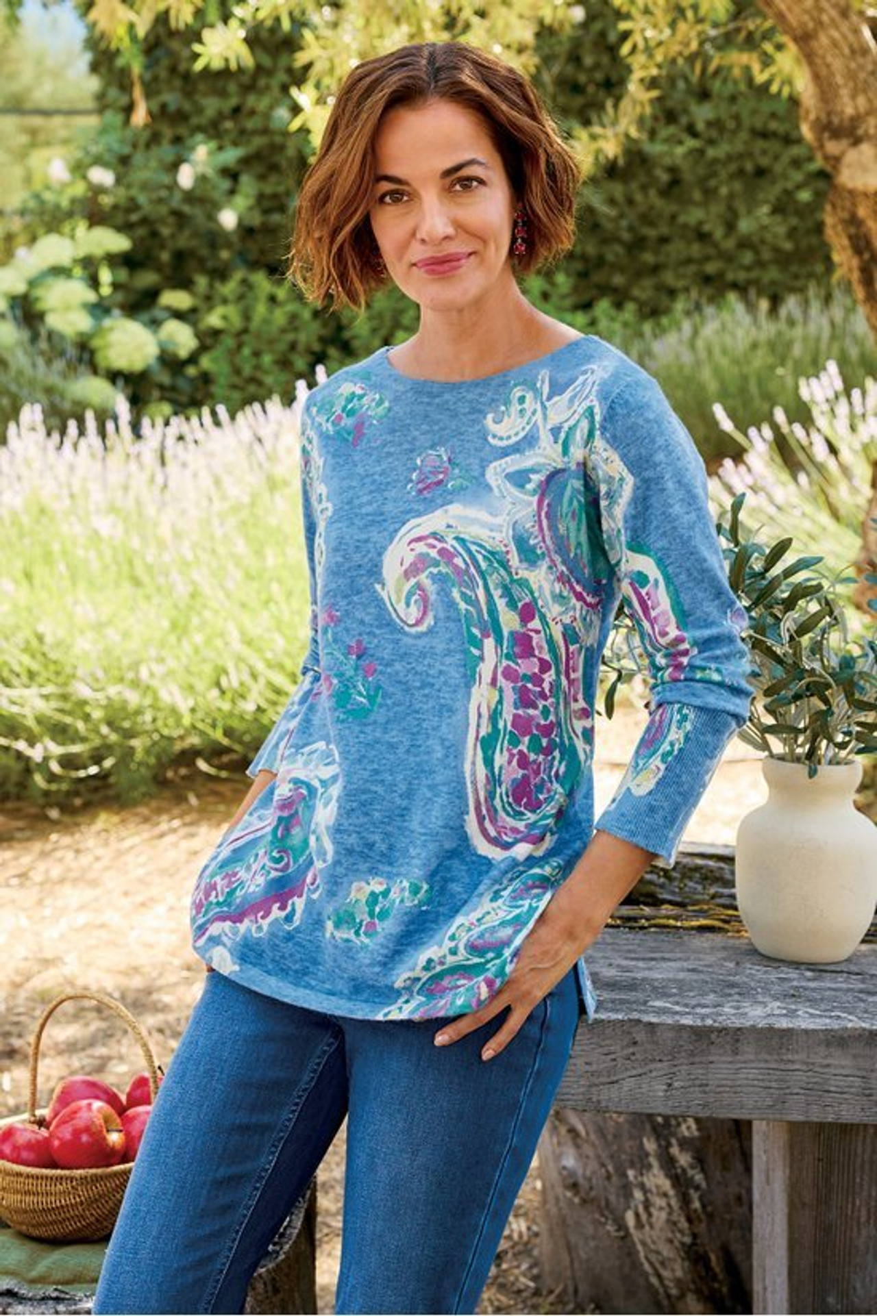 Skylar Printed Tunic - Soft Surroundings Outlet