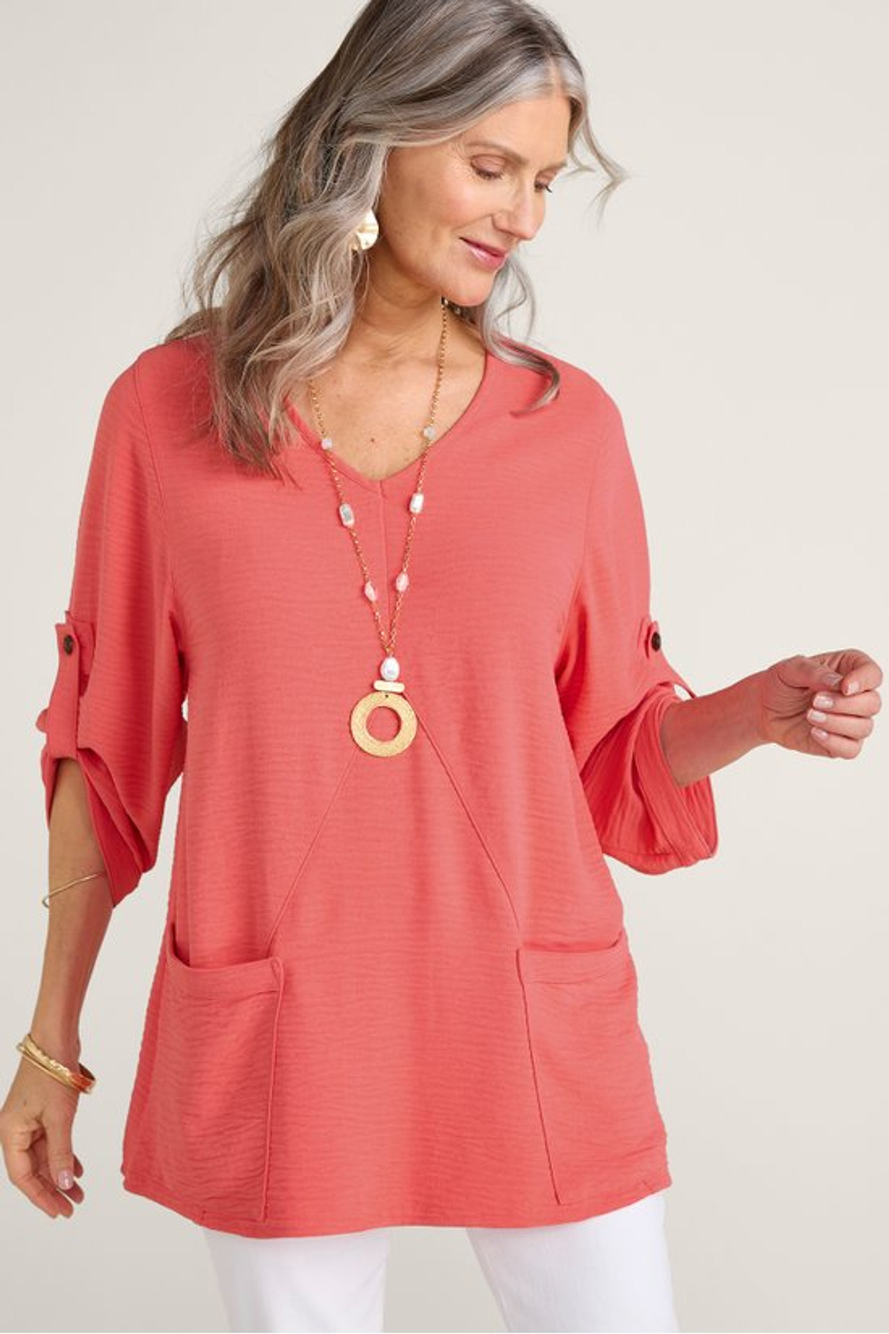 Josette Textured Tunic - Soft Surroundings Outlet