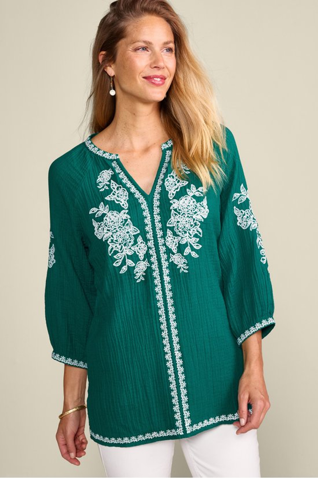 Katie Gauze Tunic - Soft Surroundings Outlet