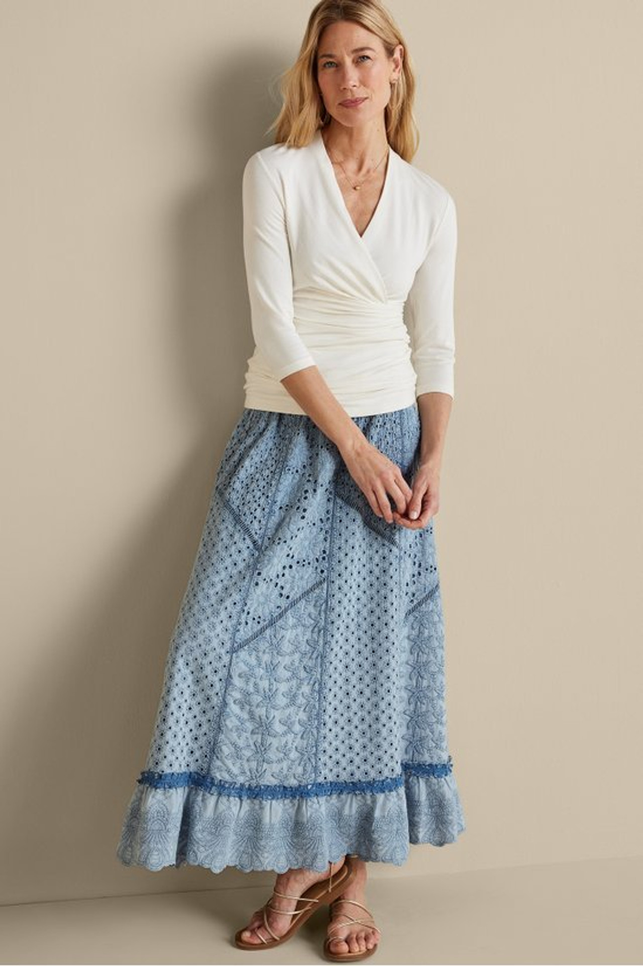 Porfiria Embellished Skirt - Soft Surroundings Outlet