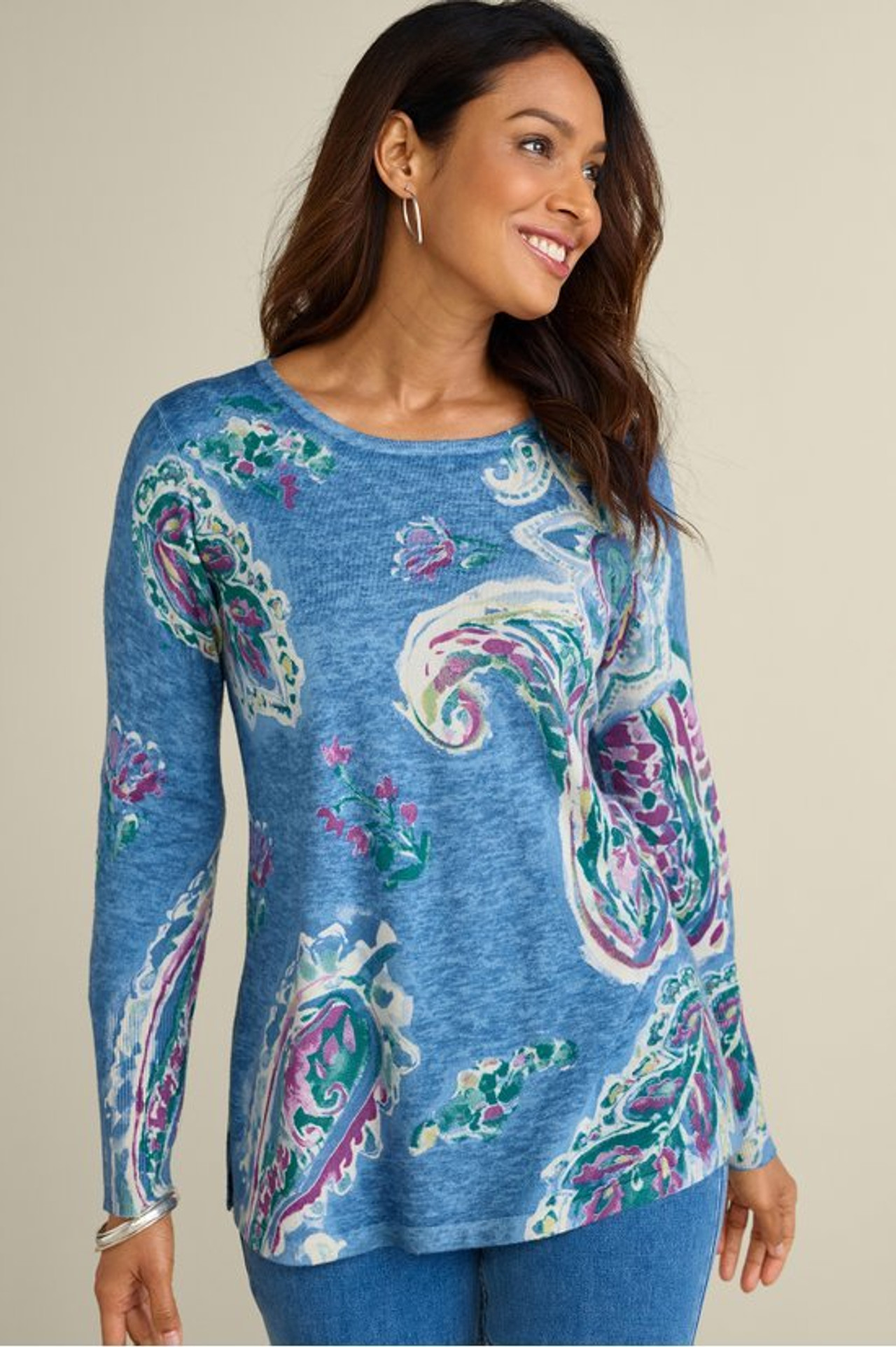 Skylar Printed Tunic - Soft Surroundings Outlet