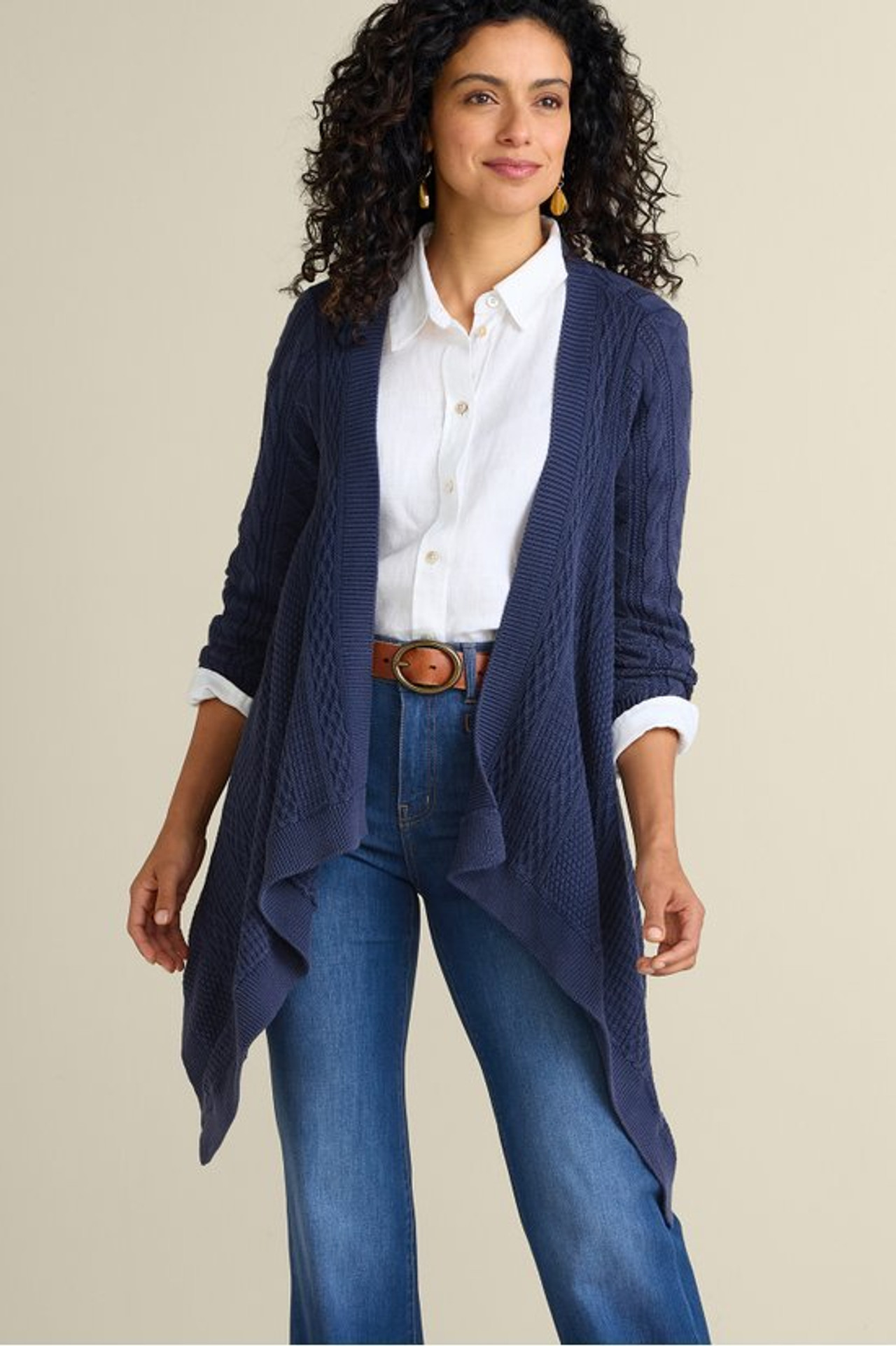 Minah Cable Knit Cardigan - Soft Surroundings Outlet