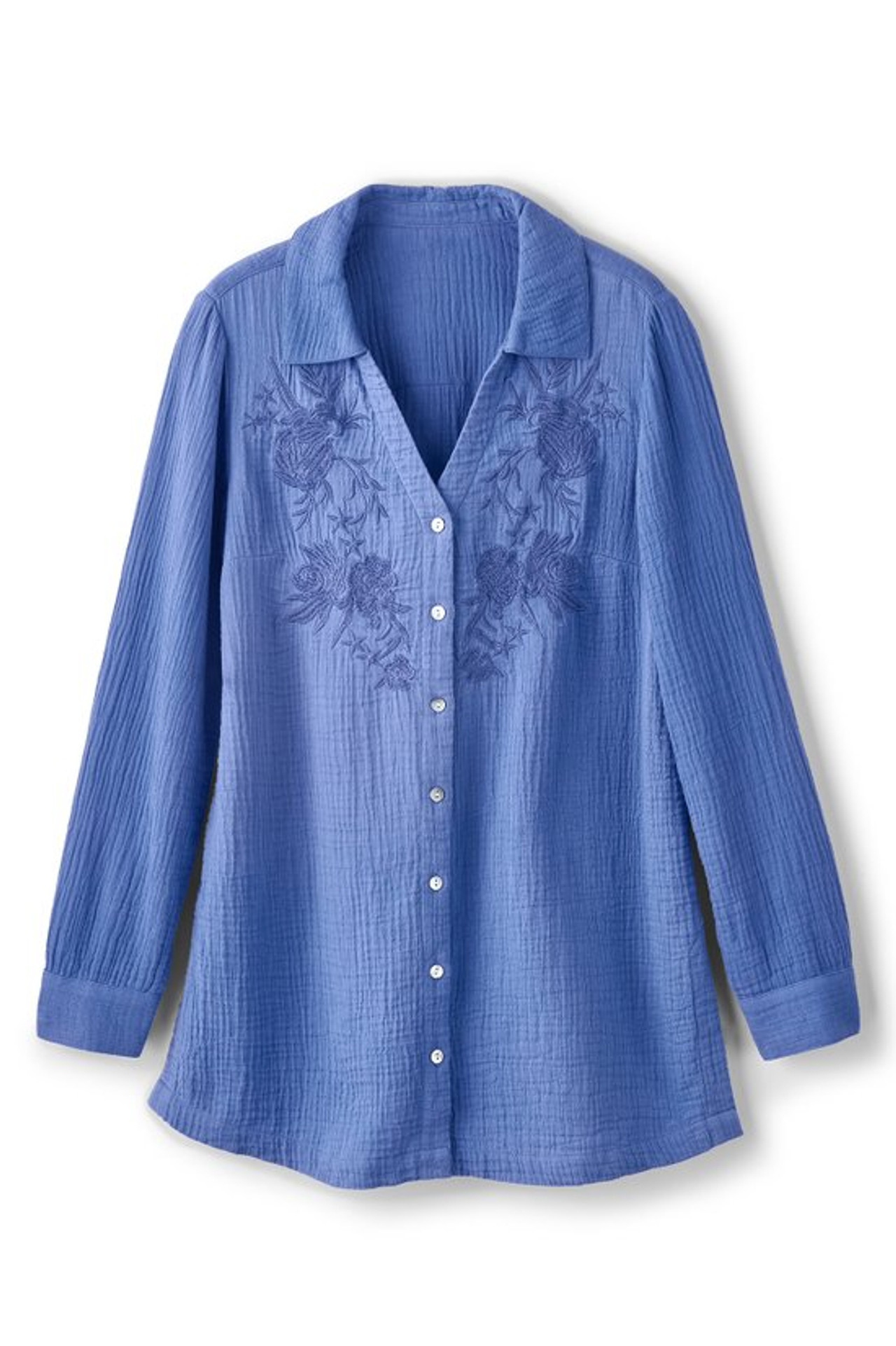 Escambia Gauze Tunic Shirt - Soft Surroundings Outlet