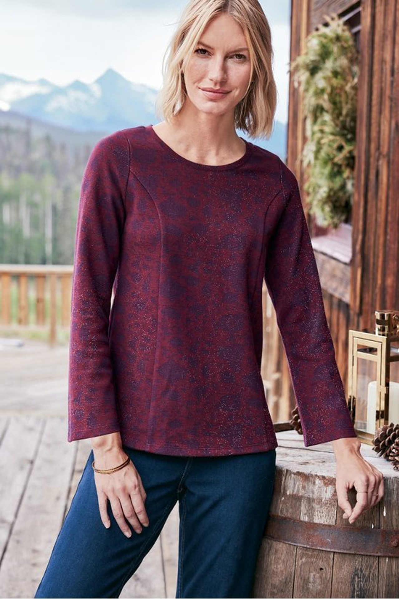 Jeri Jacquard Top - Soft Surroundings Outlet