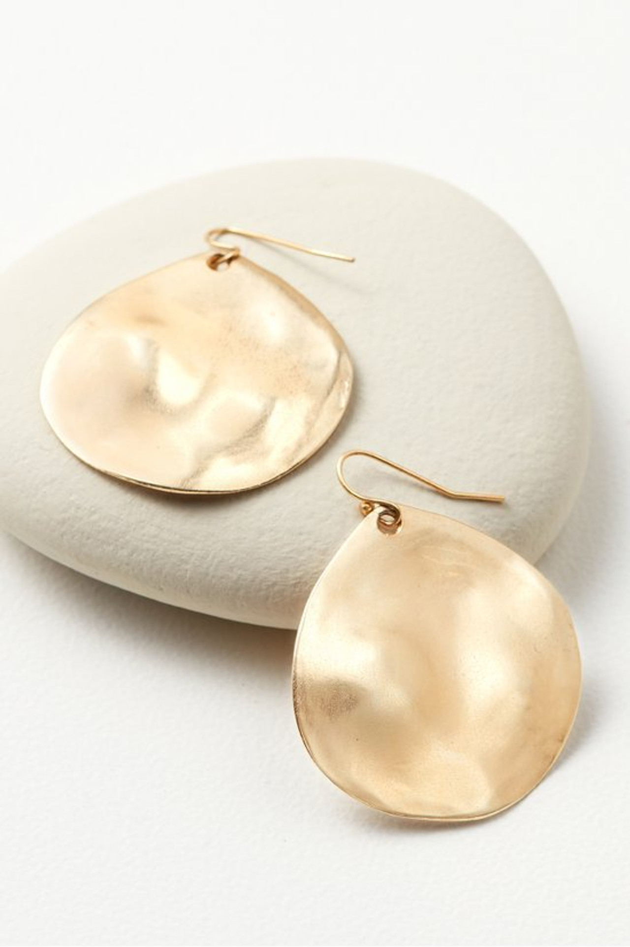 Meza Hammered Disc Earrings - Soft Surroundings Outlet
