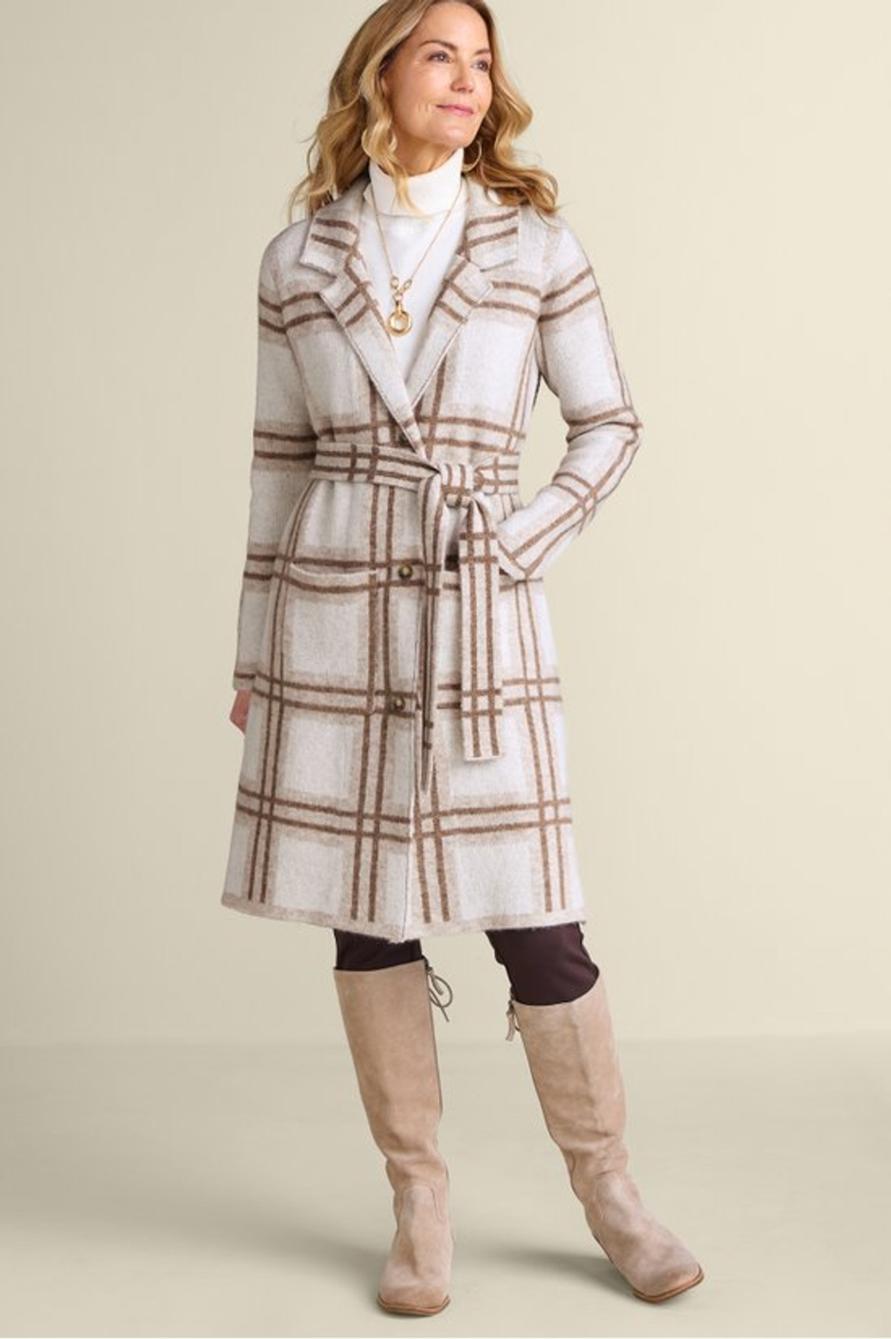 Dulcie Plaid Cardigan - Soft Surroundings Outlet