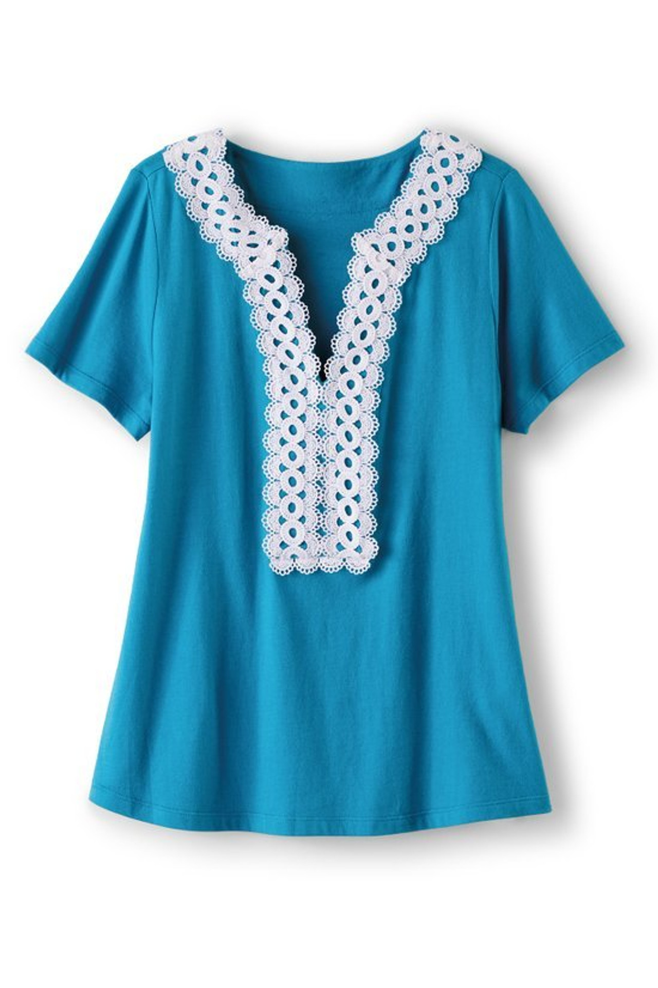 Kaitlyn Embellished Knit Tee - Soft Surroundings Outlet