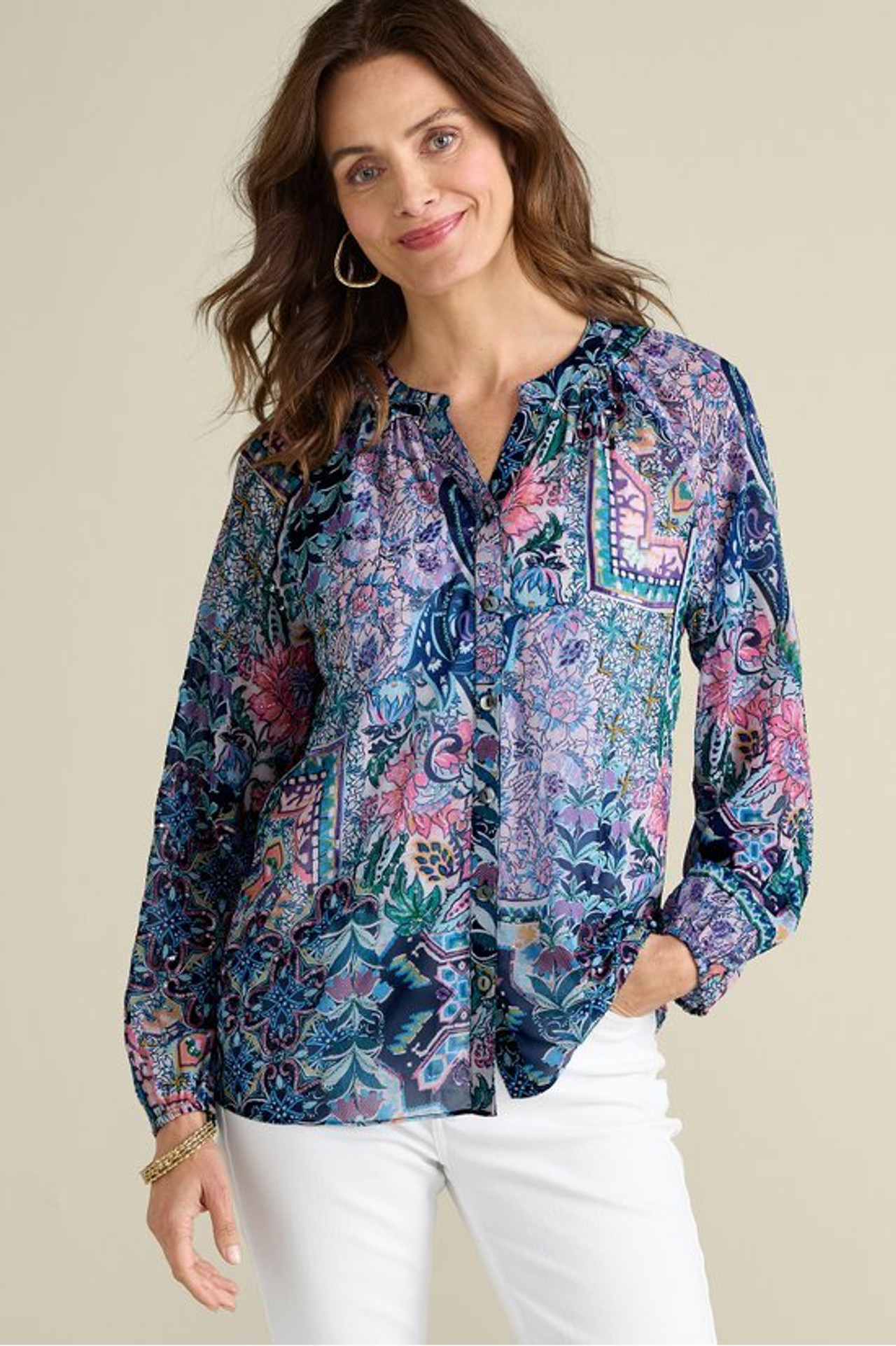 Maisie Long Sleeve Top - Soft Surroundings Outlet