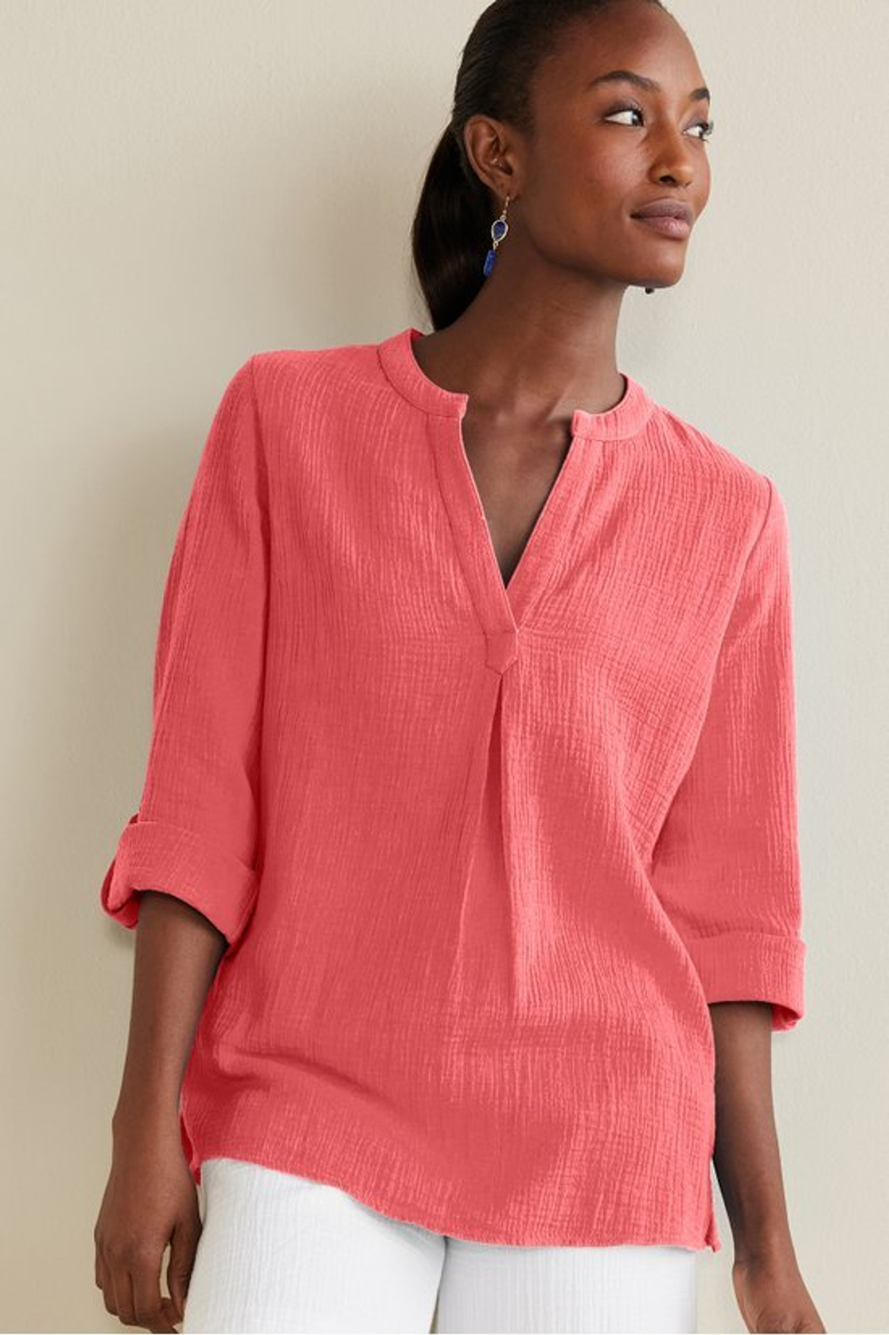 Marley Gauze Tunic - Soft Surroundings Outlet