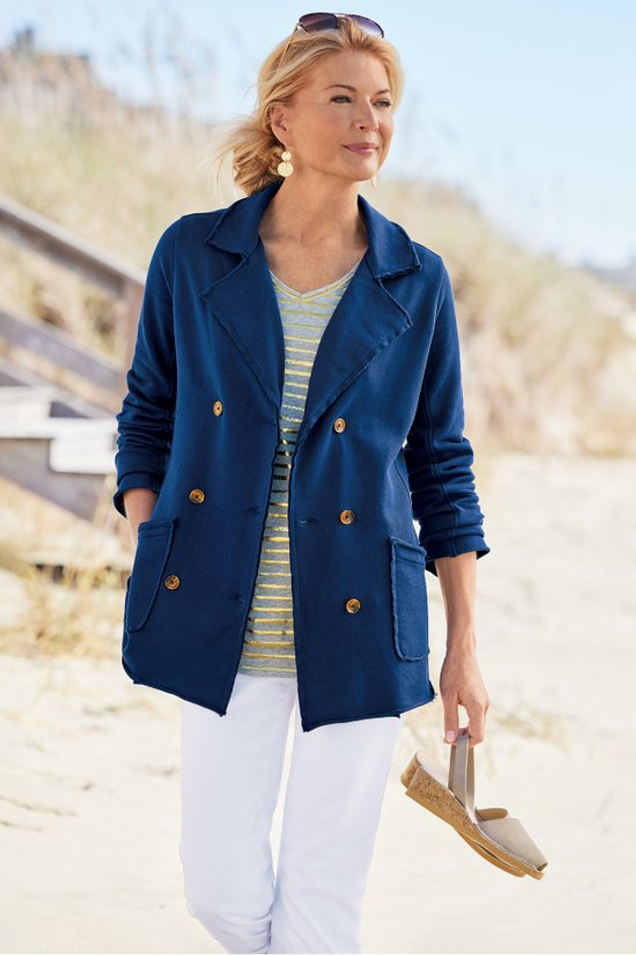 Glennette French Terry Jacket - Soft Surroundings Outlet