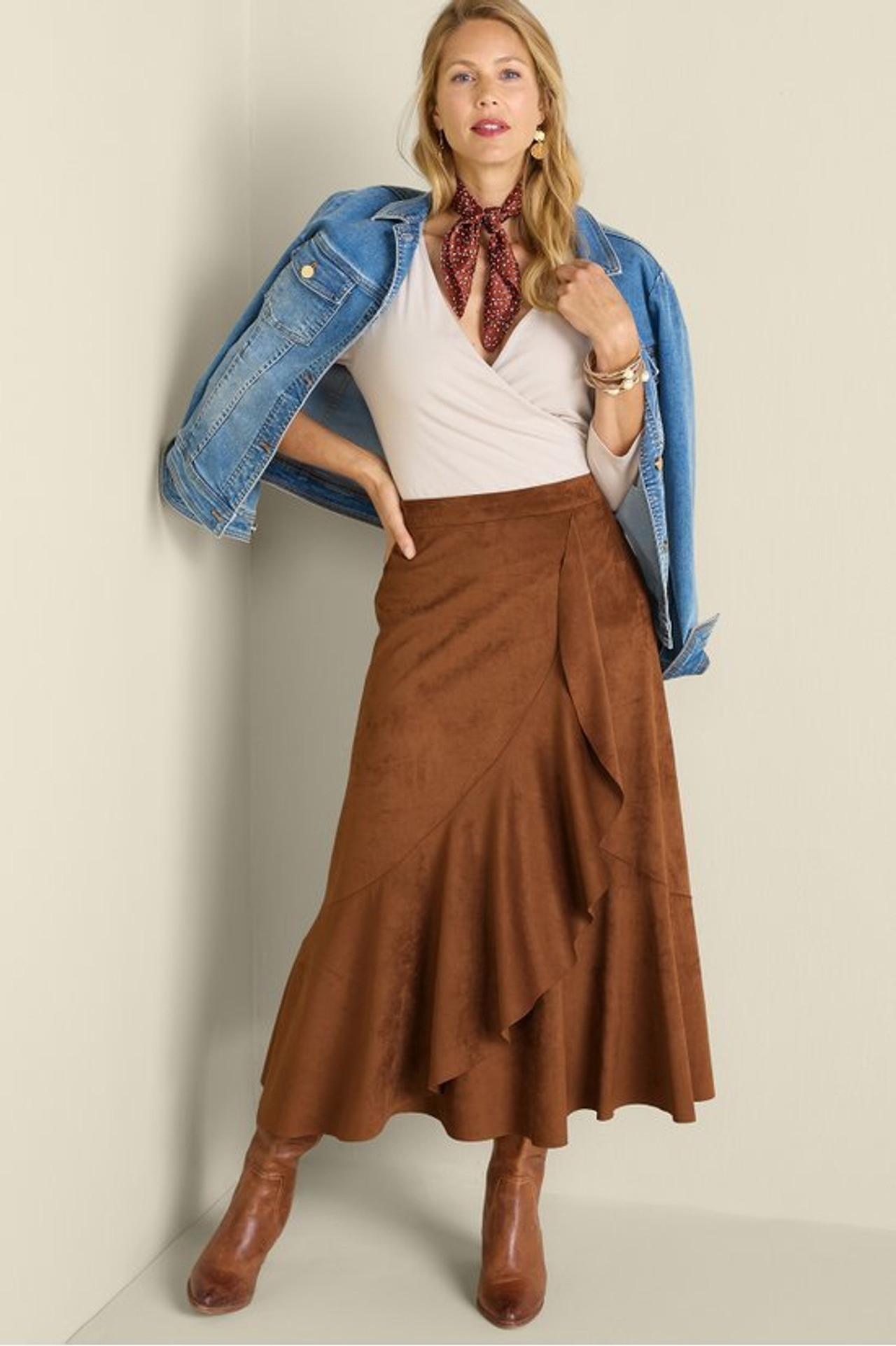 Faux Suede Skirt - Soft Surroundings Outlet
