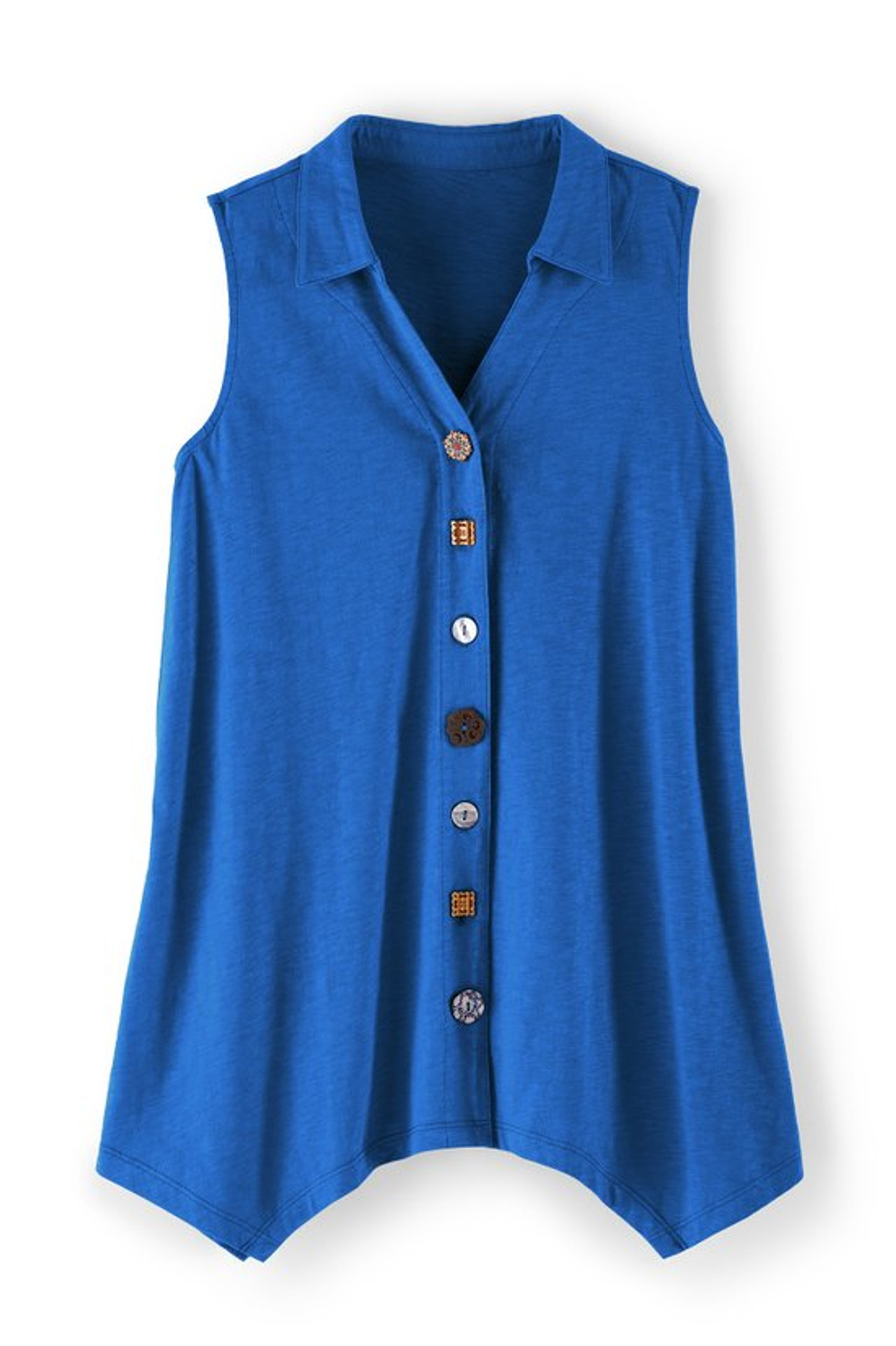 Danielle Button Sleeveless Tunic - Soft Surroundings Outlet
