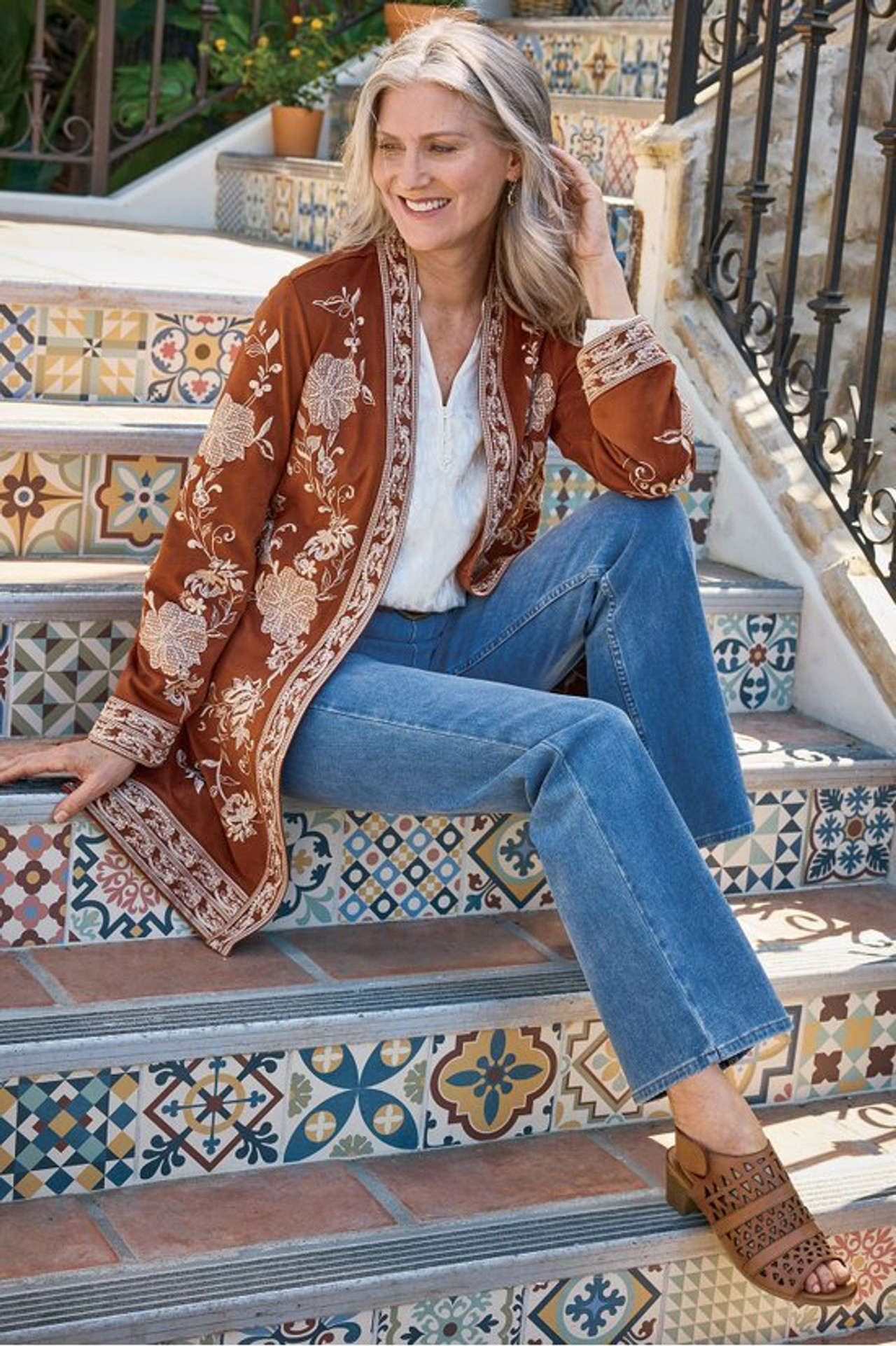 Marienne Faux Suede Jacket - Soft Surroundings Outlet