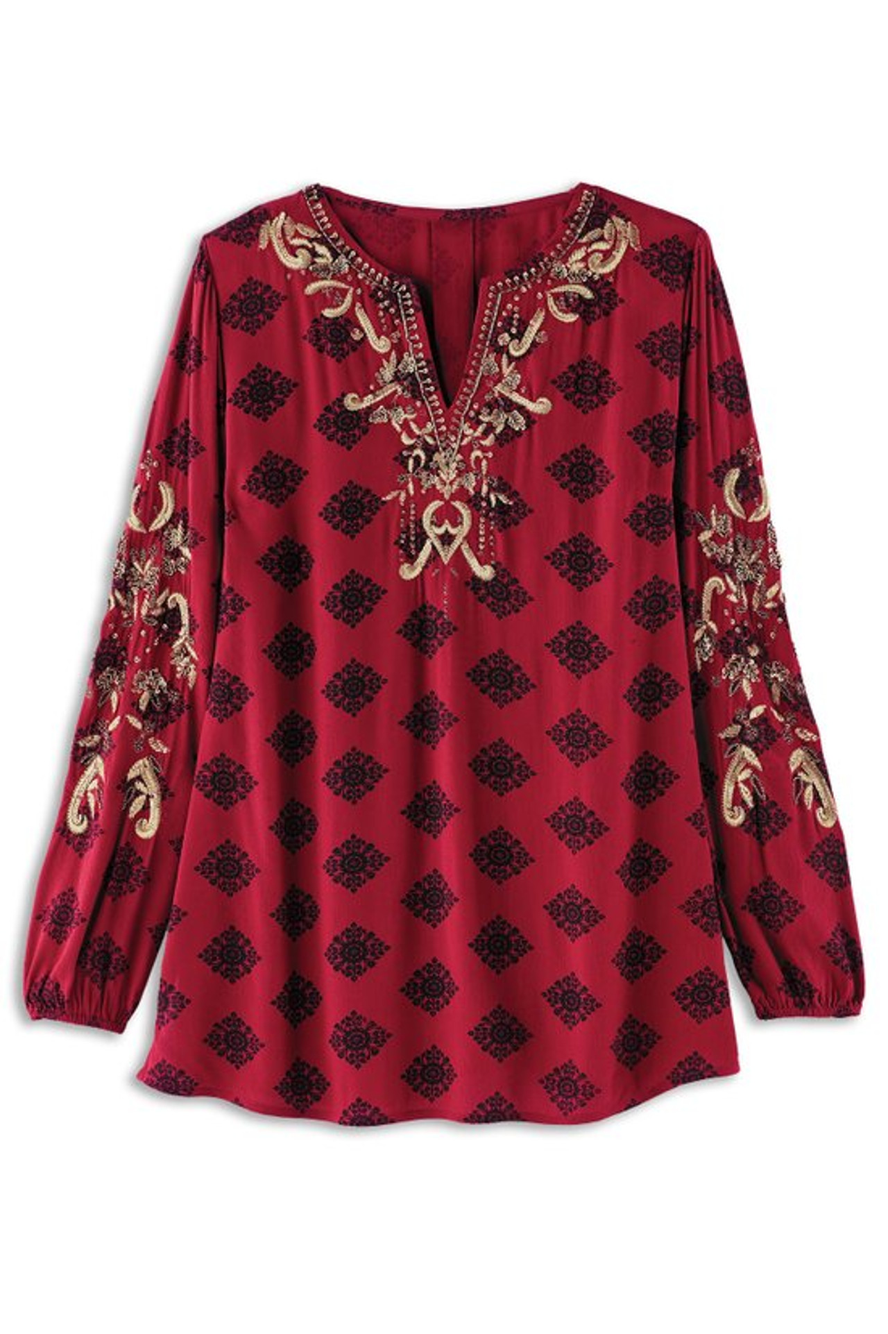 Eboni Embellished Tunic - Soft Surroundings Outlet