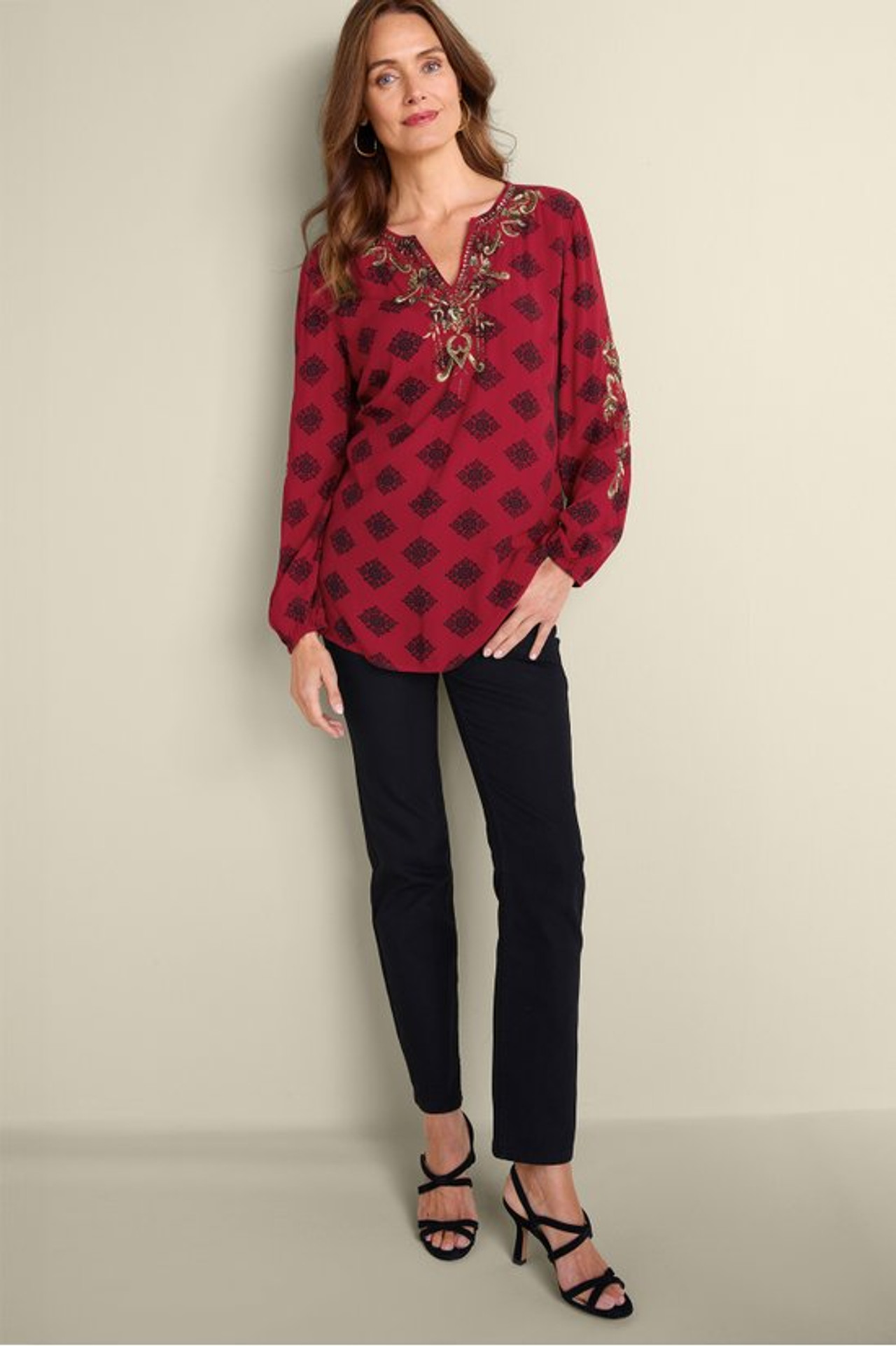 Eboni Embellished Tunic - Soft Surroundings Outlet
