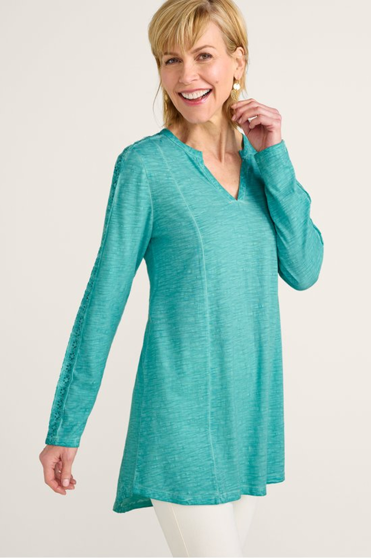 Joan Eyelet Tunic - Soft Surroundings Outlet