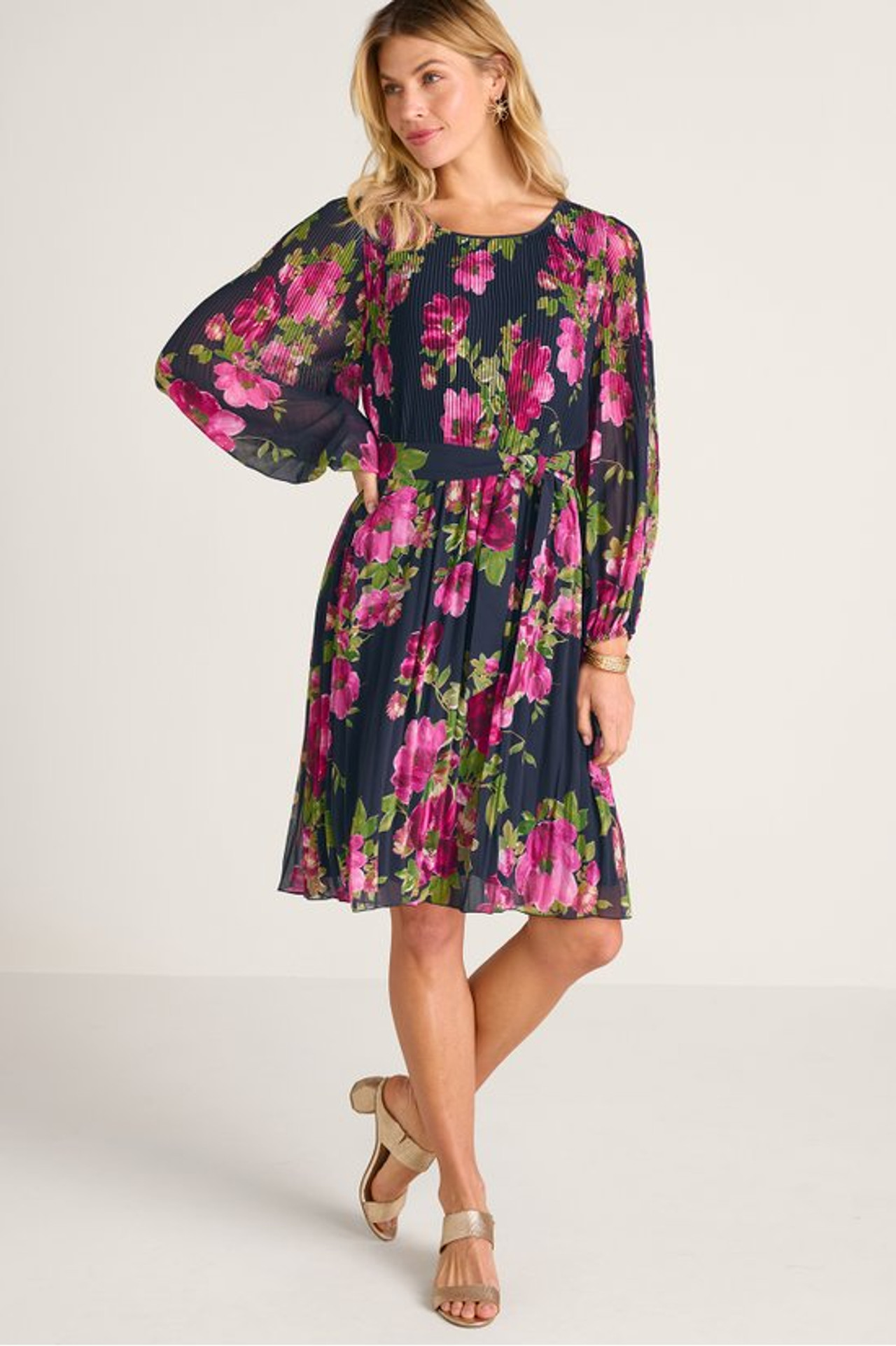 Ondine Pleated Dress - Soft Surroundings Outlet
