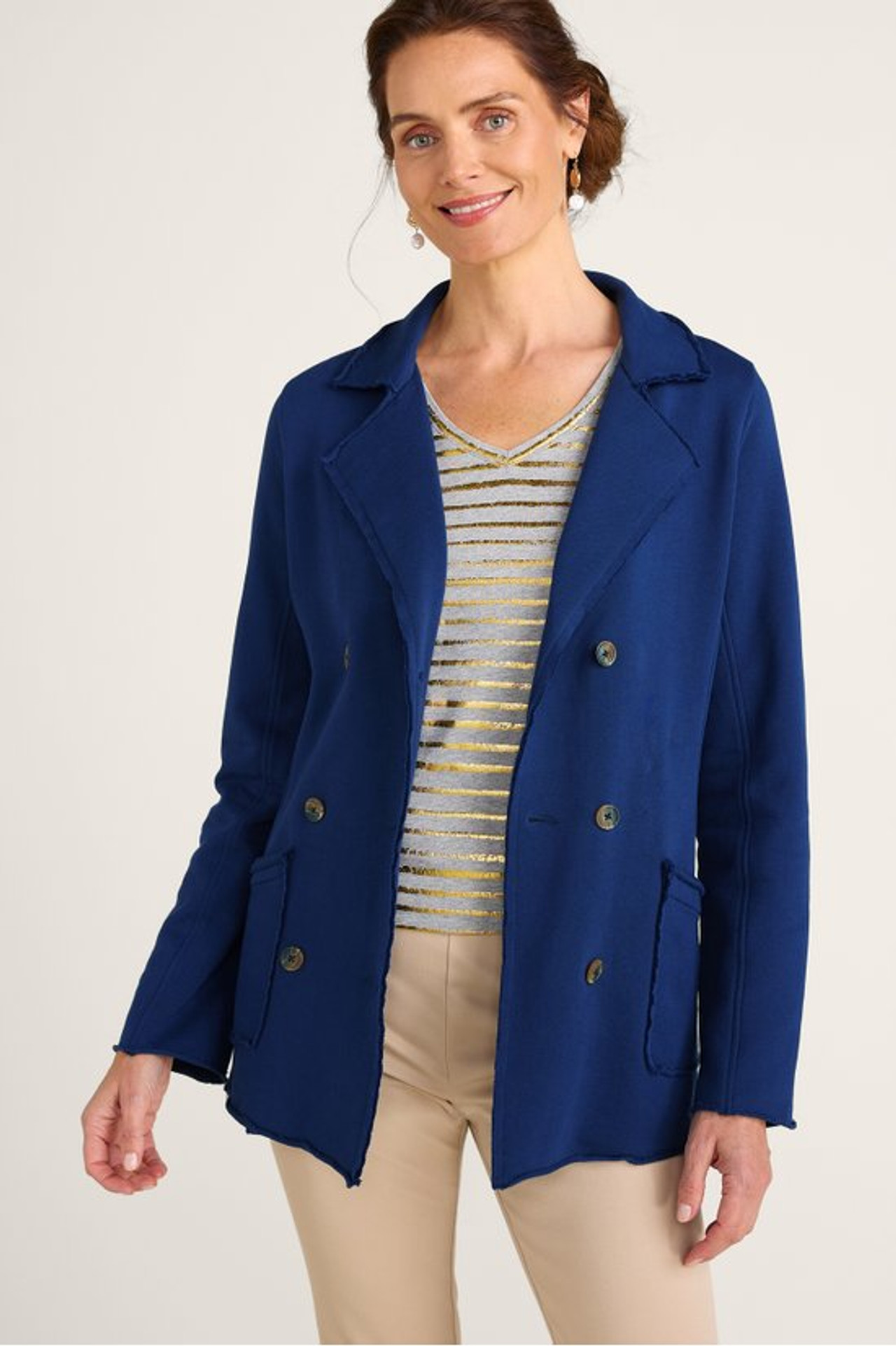 Glennette French Terry Jacket - Soft Surroundings Outlet