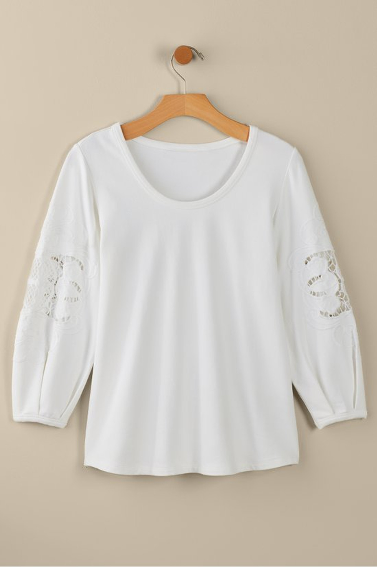 Charmaine Embroidered French Terry Top - Soft Surroundings Outlet