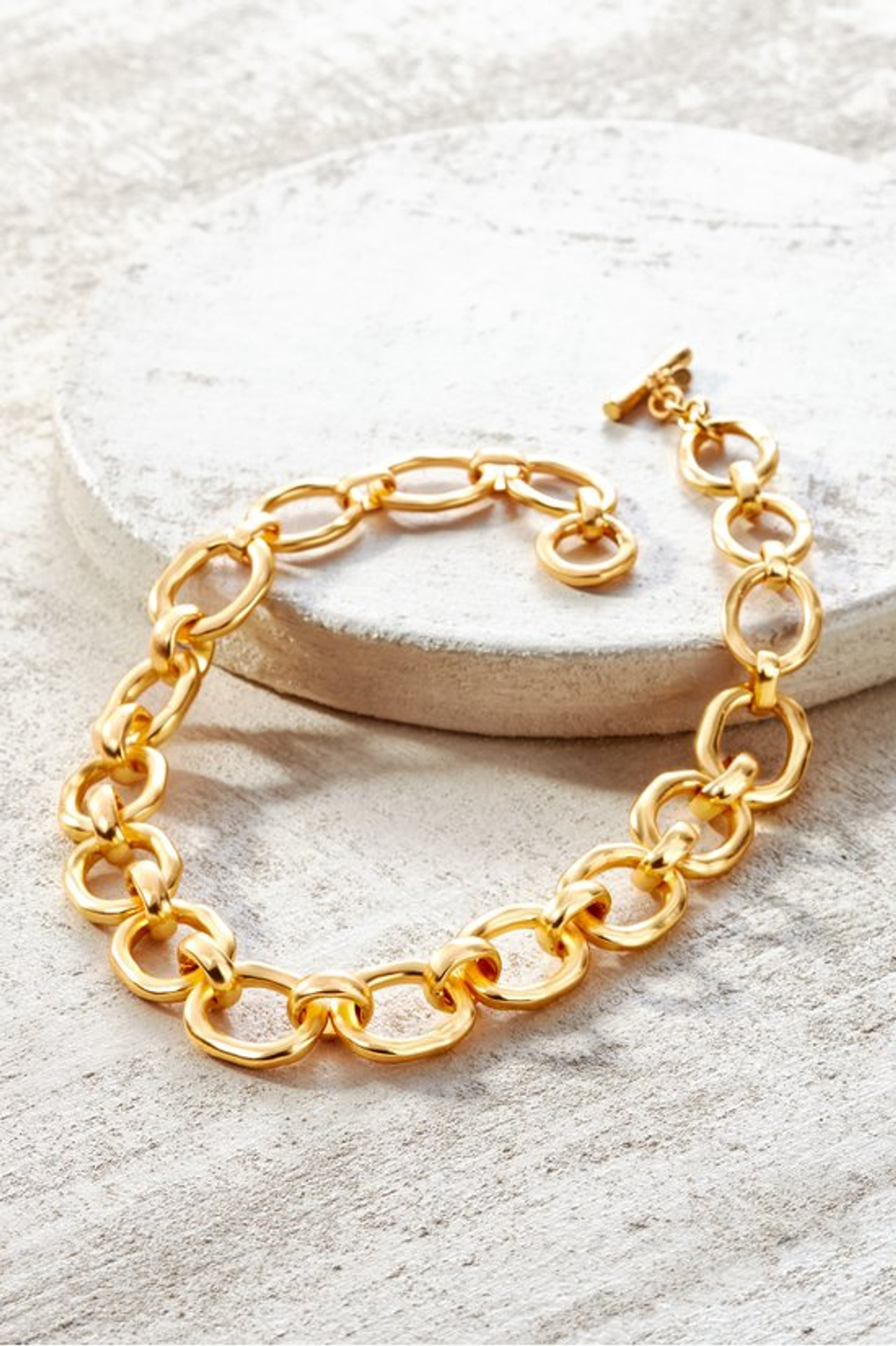 Maia Hammered Chain Necklace - Soft Surroundings Outlet