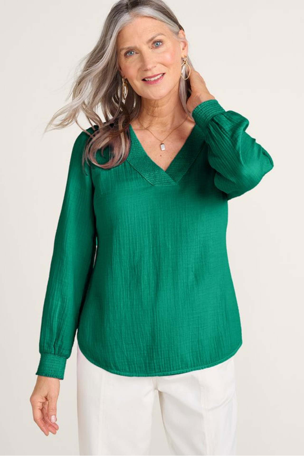 Genna Gauze Top - Soft Surroundings Outlet