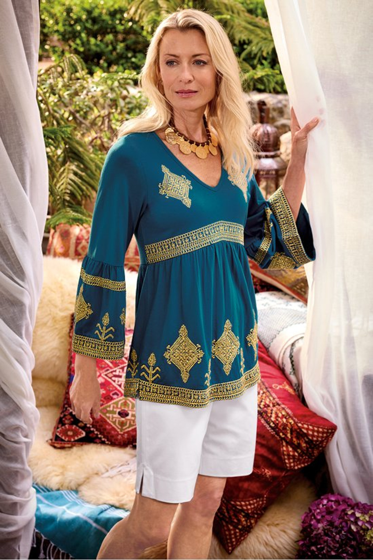 Setara 3/4 Sleeve Top - Soft Surroundings Outlet