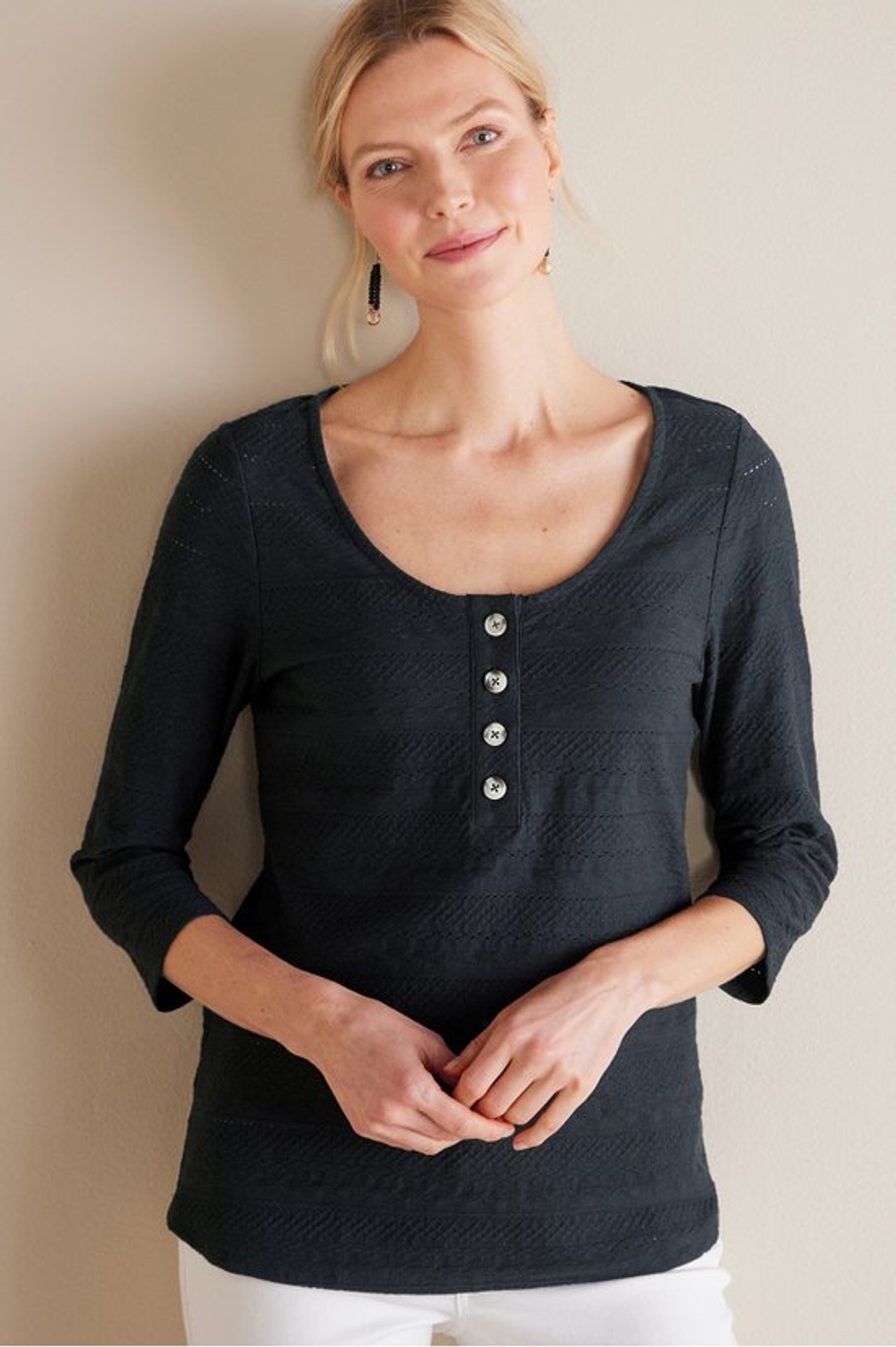 Jude Textured Top - Soft Surroundings Outlet