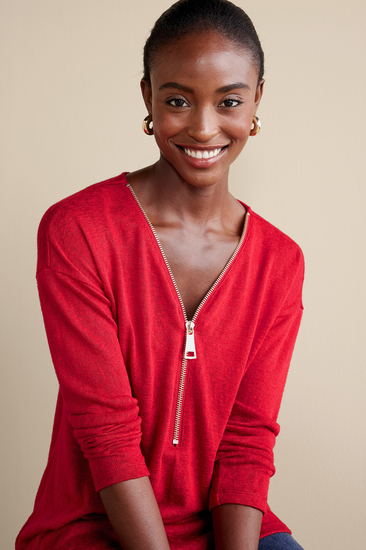 Valentina Zip Sweater - Soft Surroundings Outlet