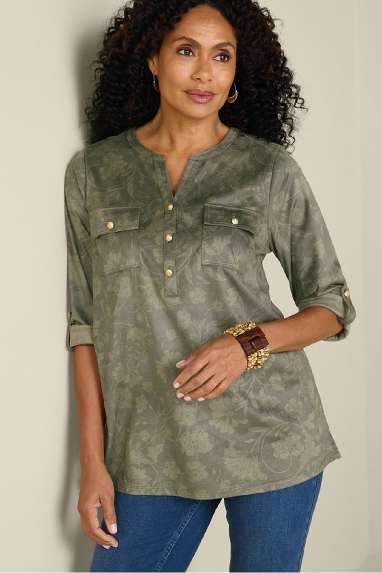 Charine Faux Suede Tunic - Soft Surroundings Outlet