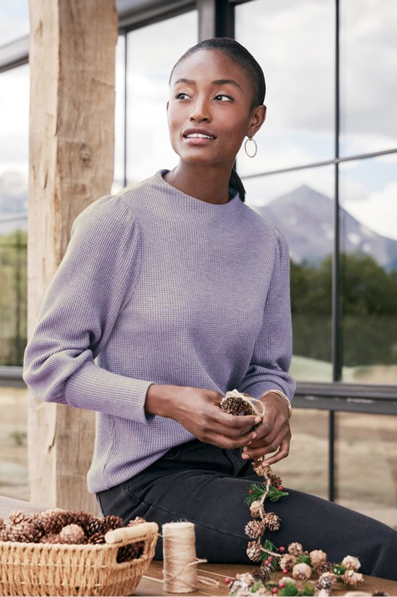 Melina Waffle Pullover - Soft Surroundings Outlet