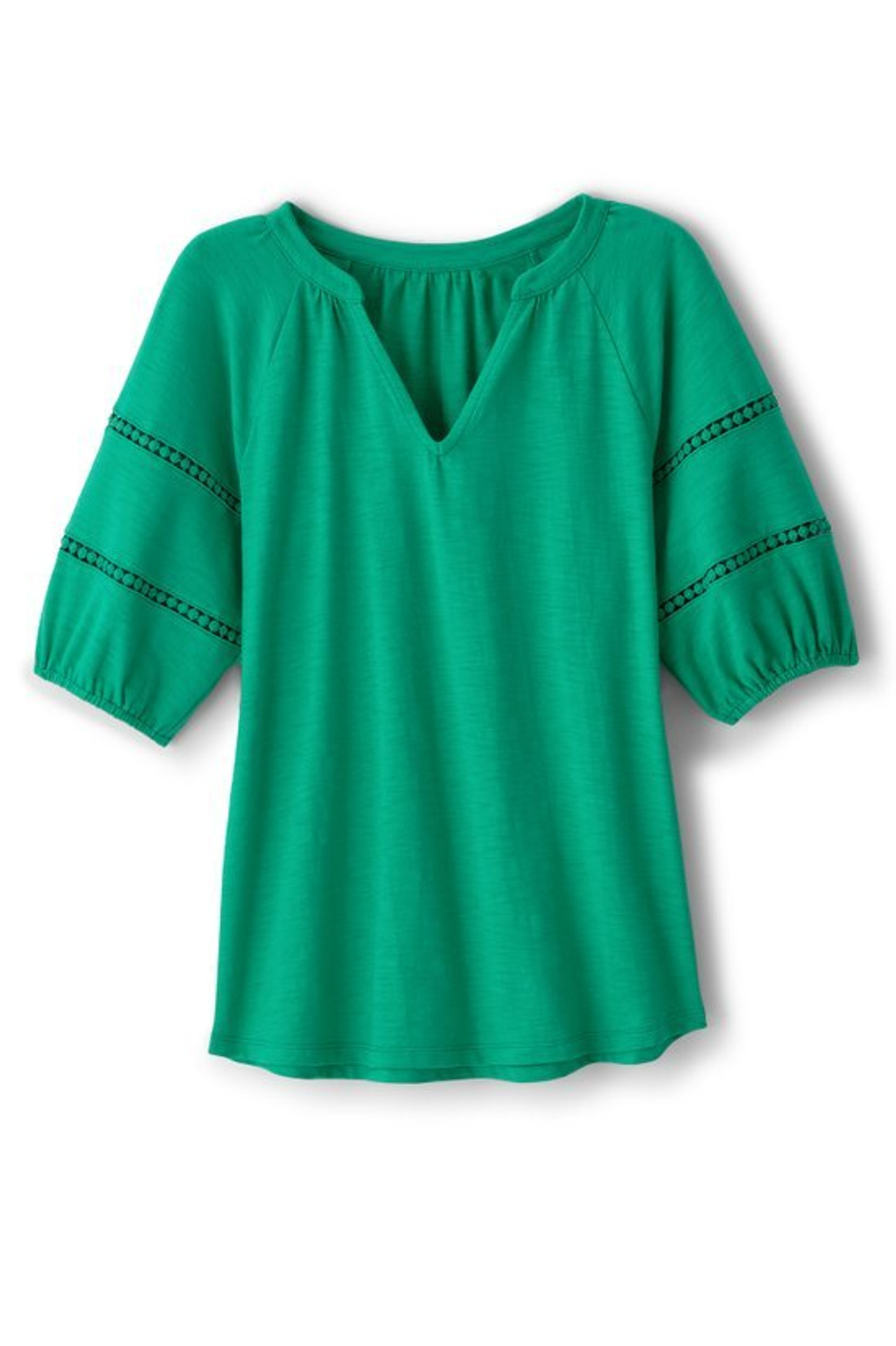 Heidi Supima® Puff Sleeve Tee - Soft Surroundings Outlet
