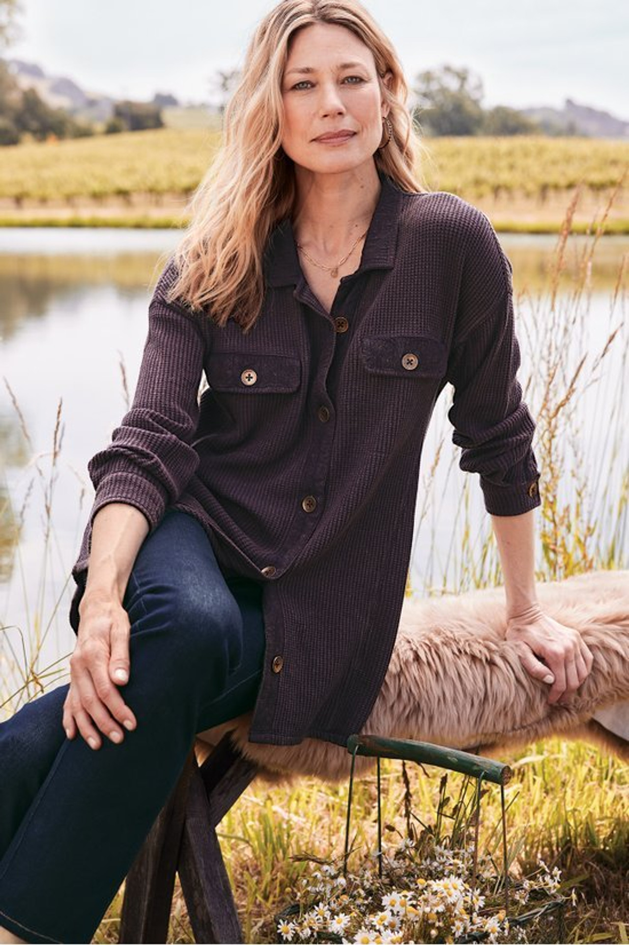 Audra Waffle Tunic - Soft Surroundings Outlet